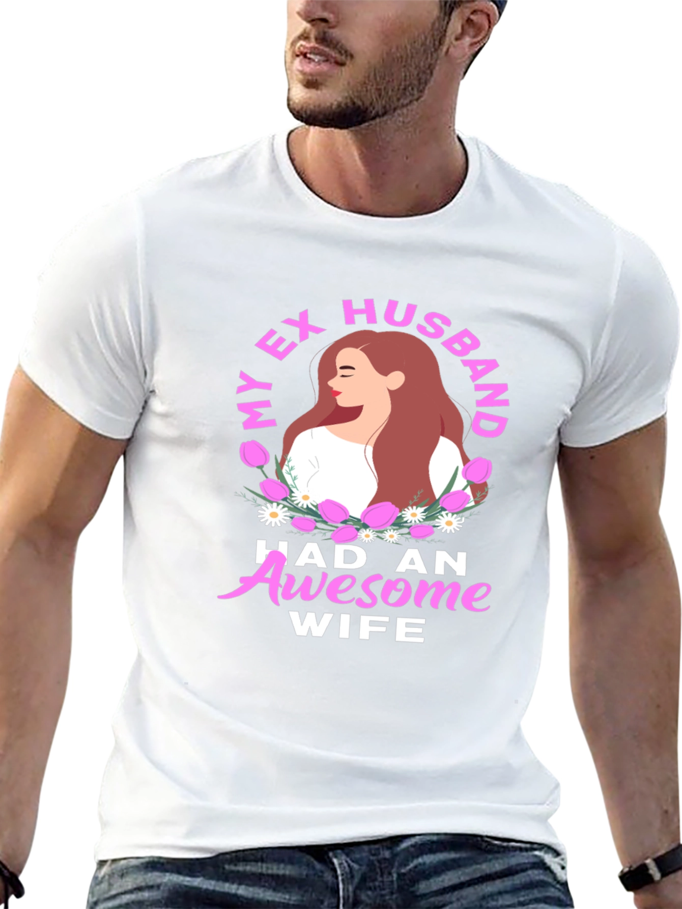 Ex Husband Awesome Wife Graphic Tee