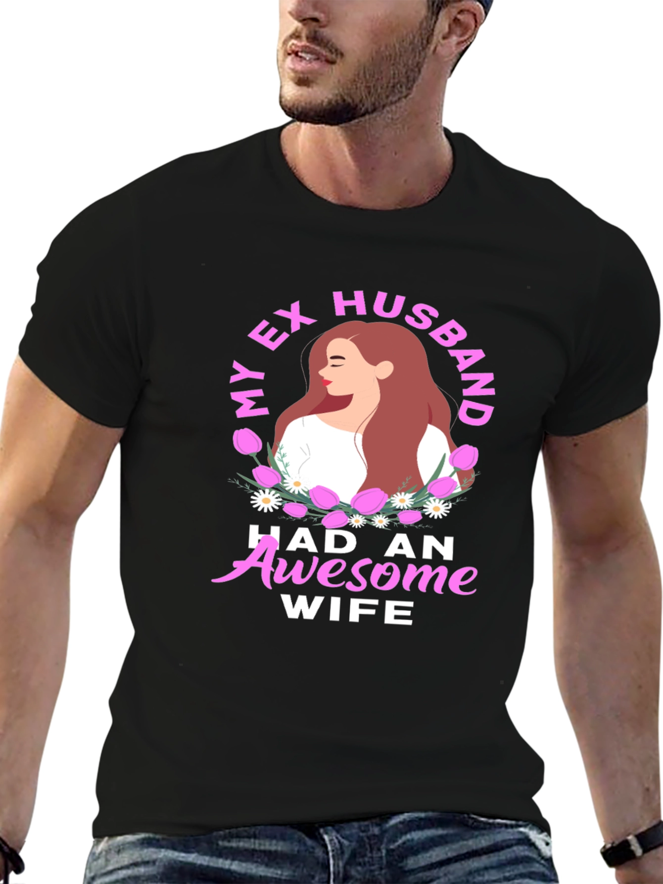 Ex Husband Awesome Wife Graphic Tee