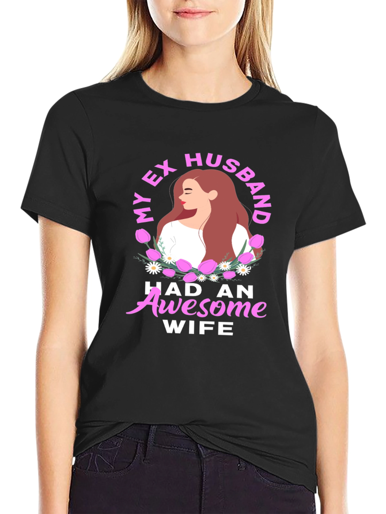 Ex Husband Awesome Wife Graphic Tee