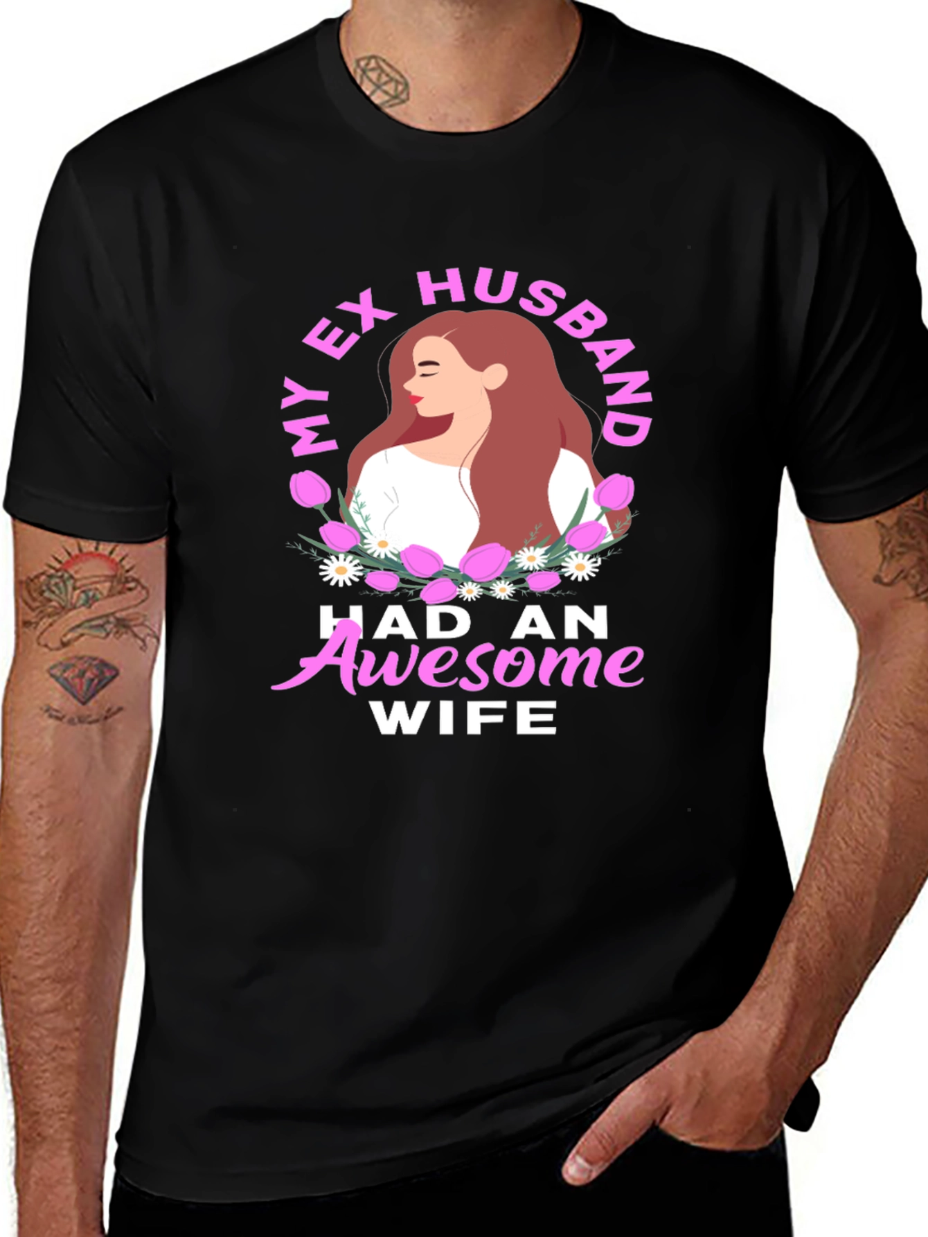 Ex Husband Awesome Wife Graphic Tee