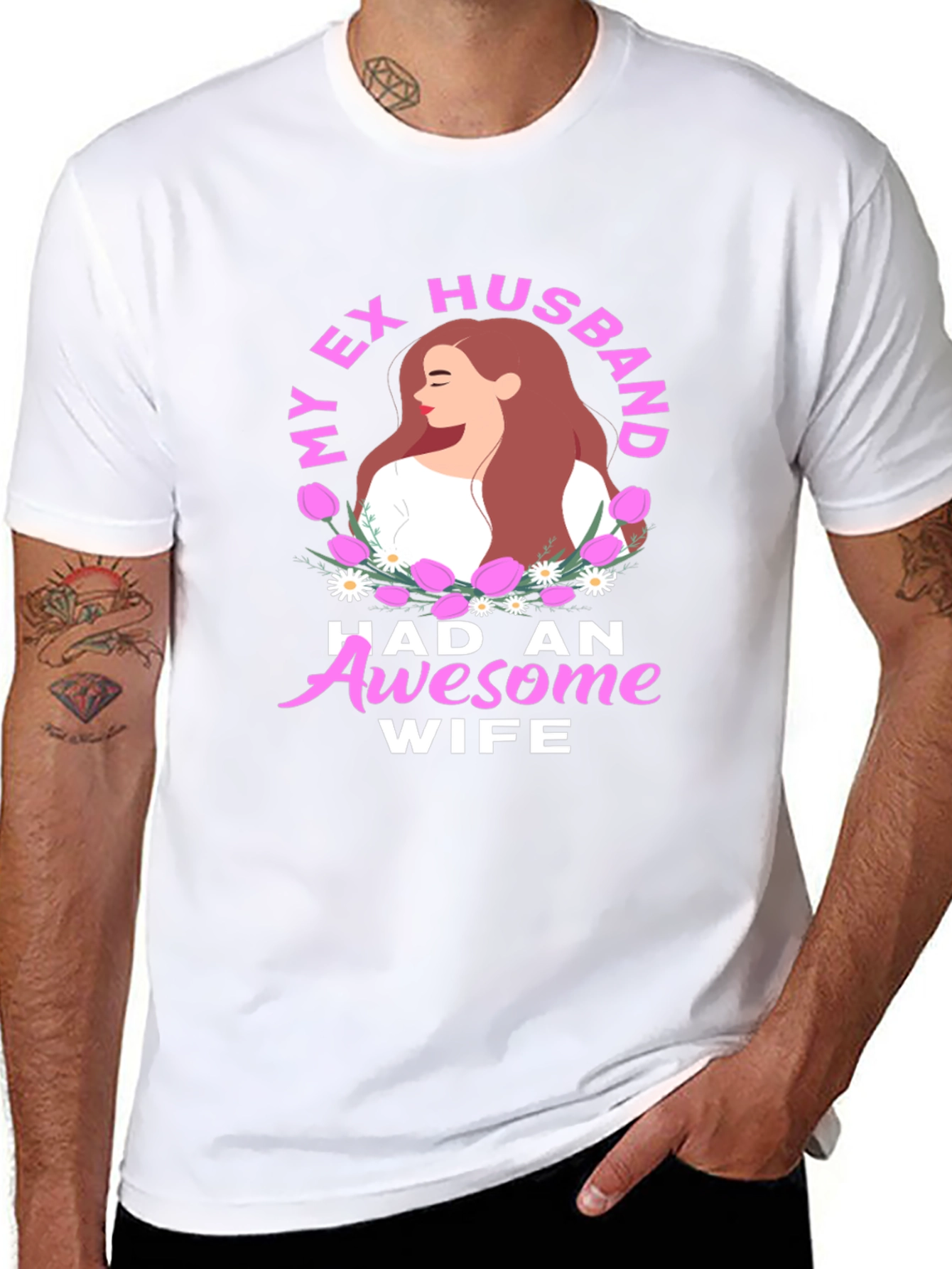 Ex Husband Awesome Wife Graphic Tee