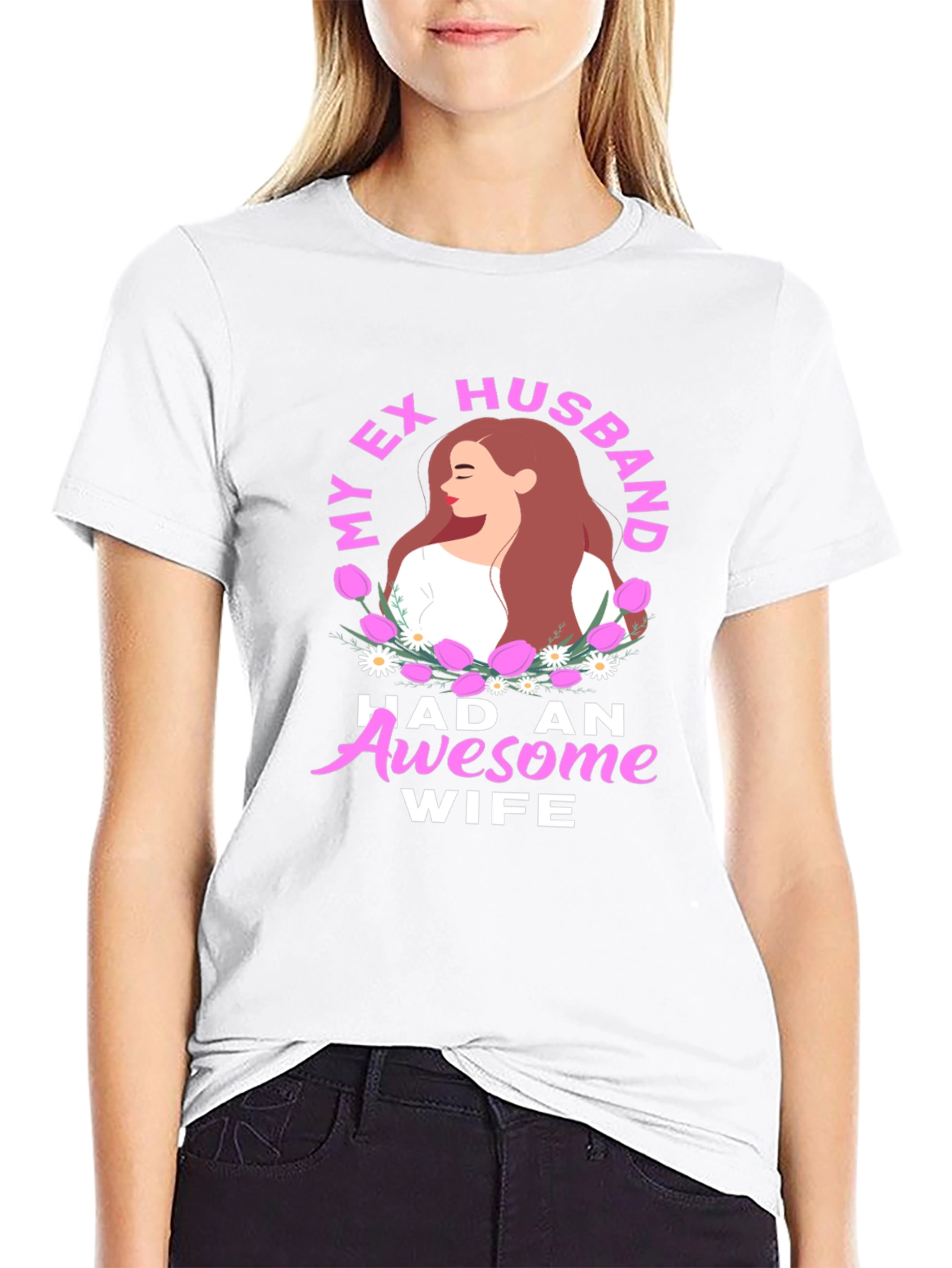 Ex Husband Awesome Wife Graphic Tee