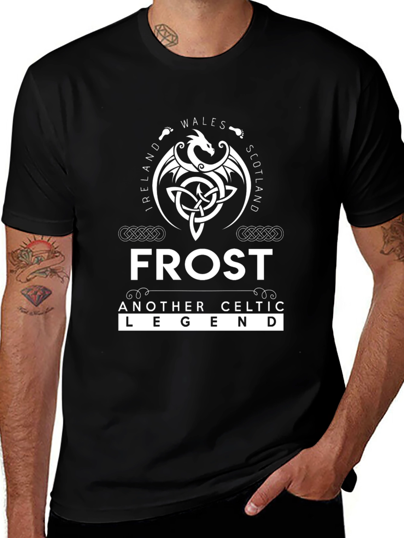 Frost Celtic Legend Black Graphic Tee