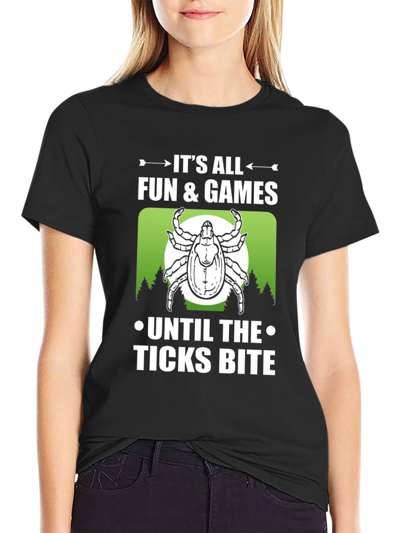 Ticks Bite Graphic T-Shirt: Fun & Games