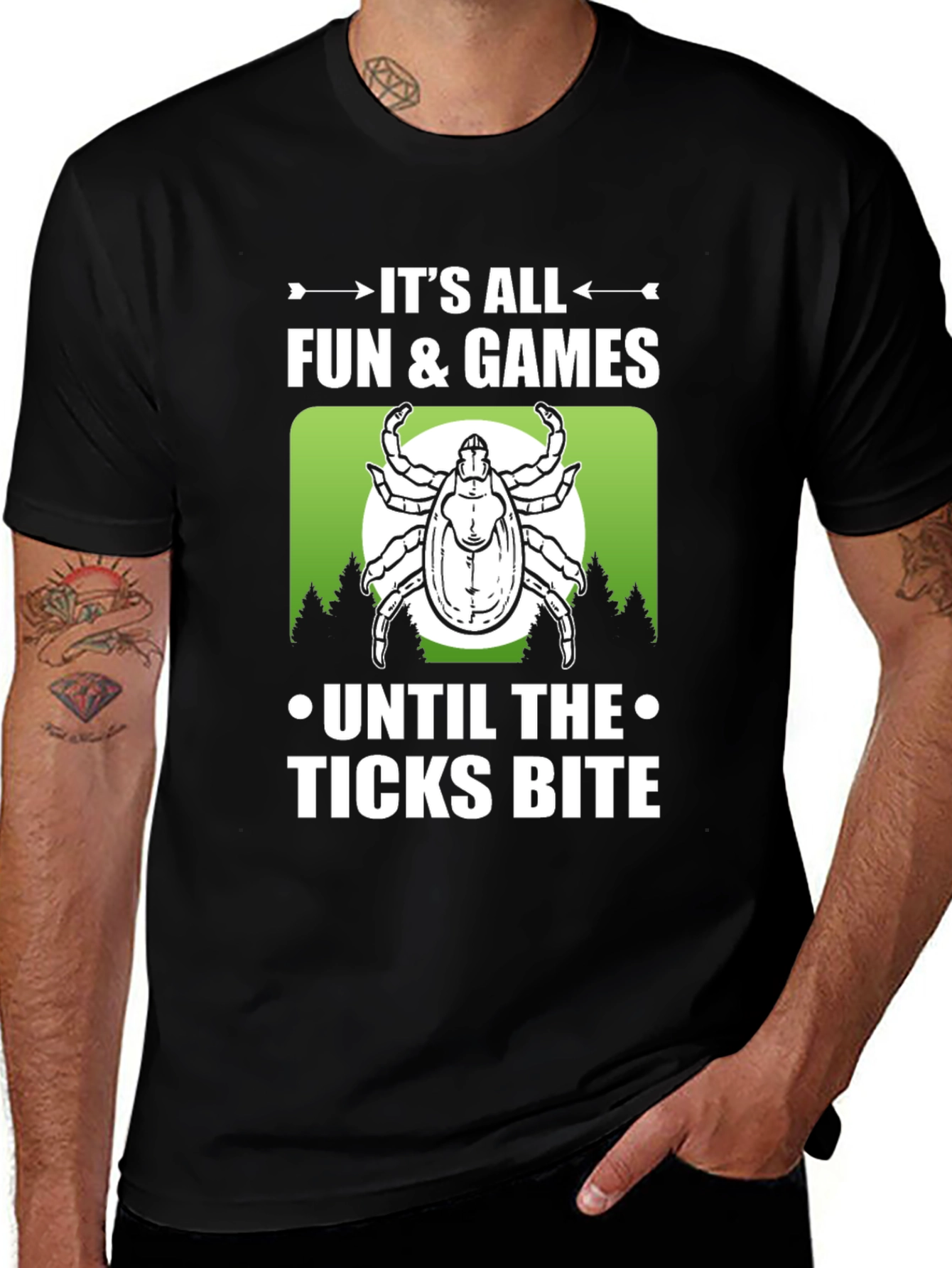 Ticks Bite Graphic T-Shirt: Fun & Games