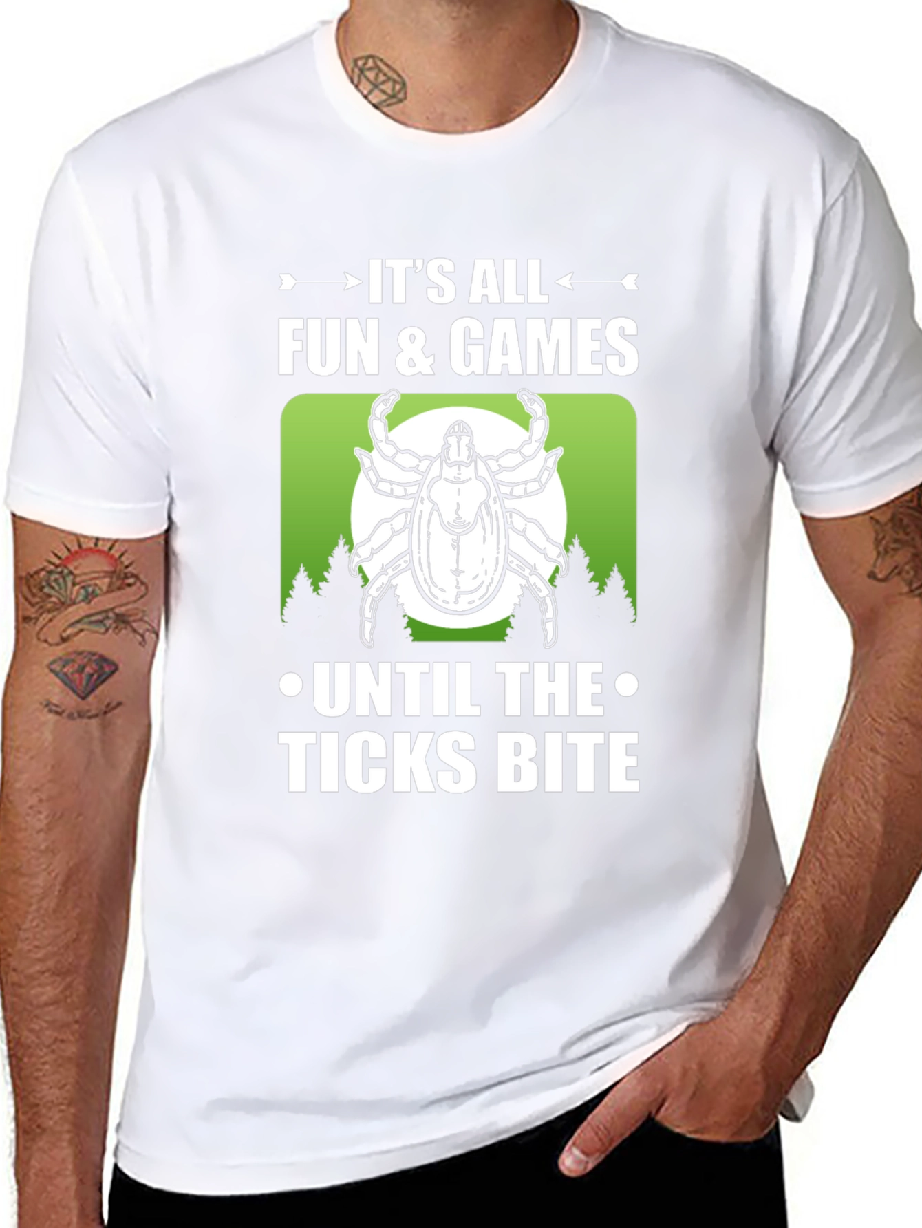 Ticks Bite Graphic T-Shirt: Fun & Games
