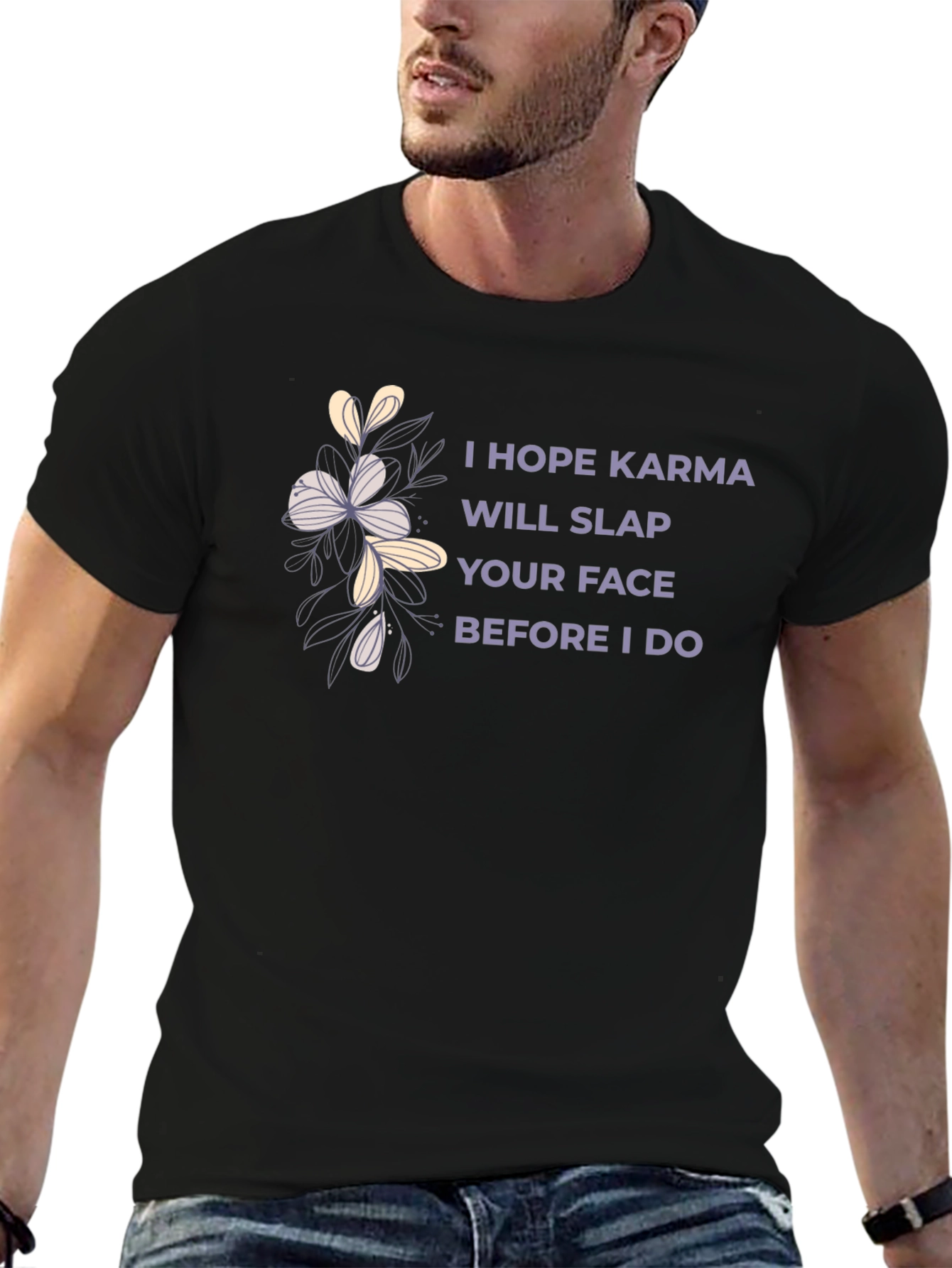 Karma Slap Graphic Tee - Sarcastic Humor T-Shirt