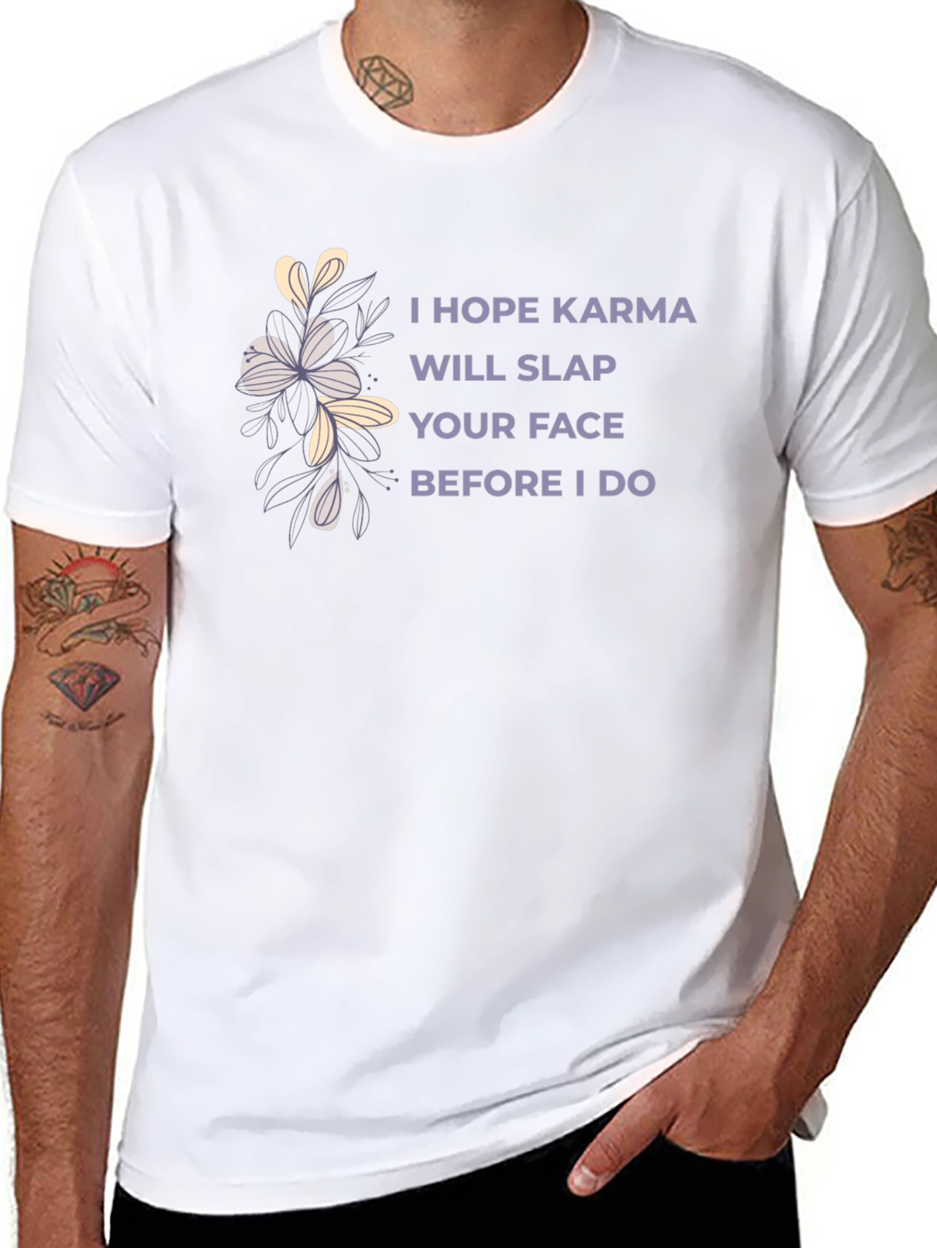 Karma Slap Graphic Tee - Sarcastic Humor T-Shirt