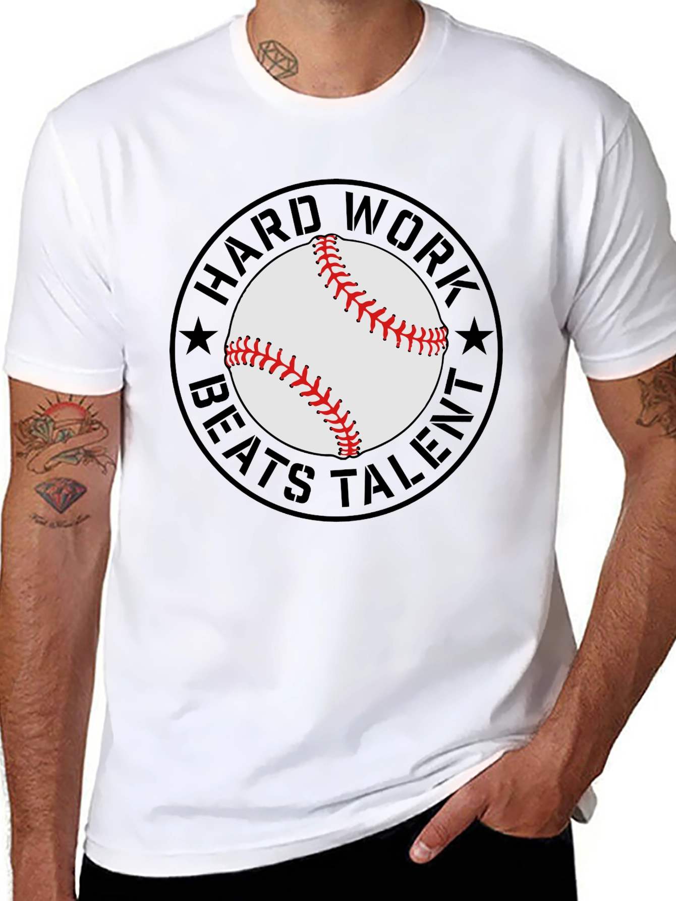 Hard Work Beats Talent Baseball T-Shirt