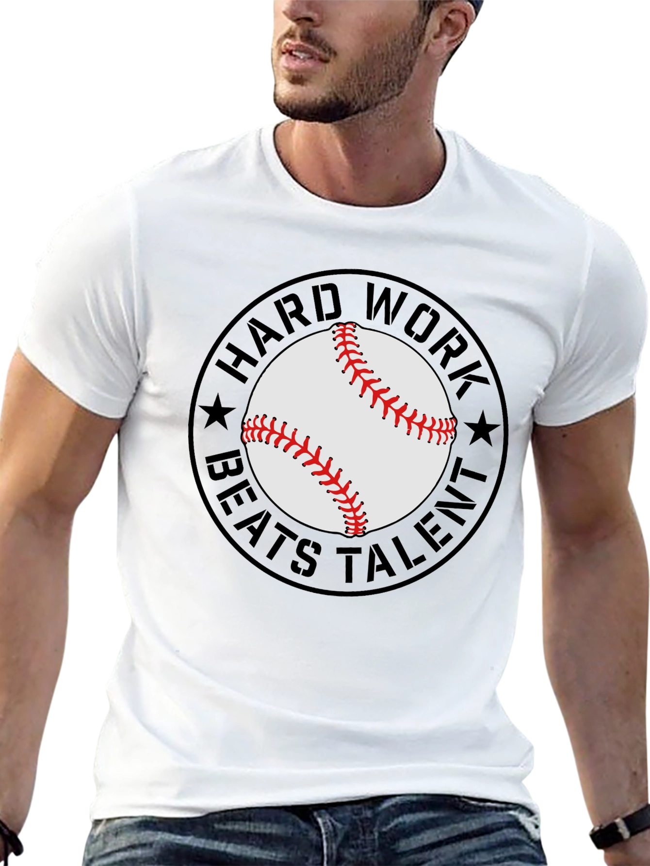 Hard Work Beats Talent Baseball T-Shirt