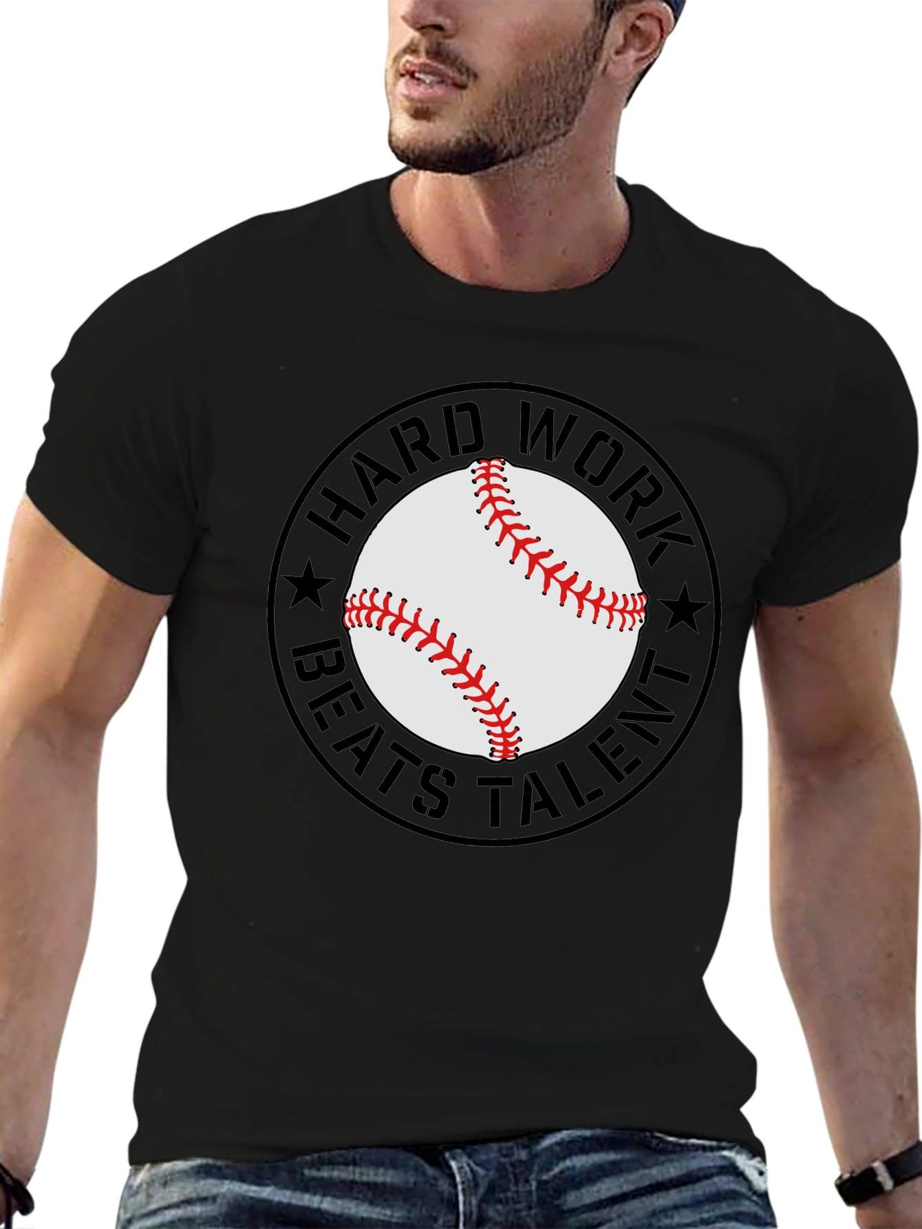 Hard Work Beats Talent Baseball T-Shirt