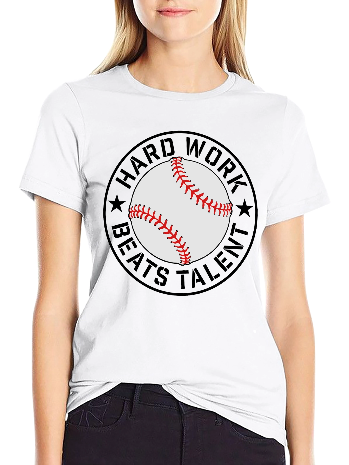 Hard Work Beats Talent Baseball T-Shirt