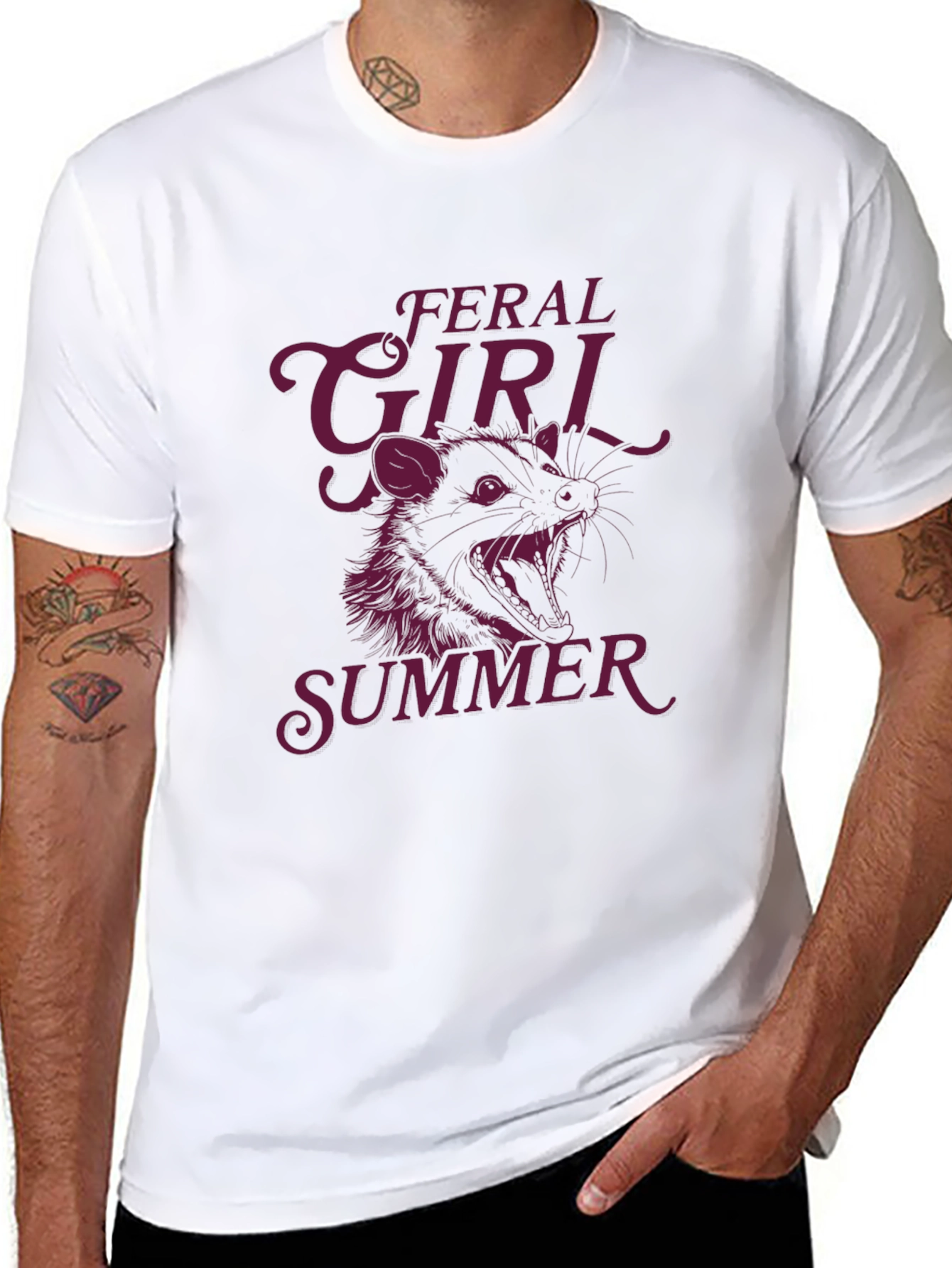 Feral Girl Summer Graphic Tee - Black