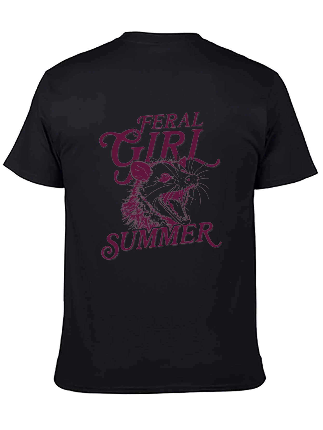 Feral Girl Summer Graphic Tee - Black