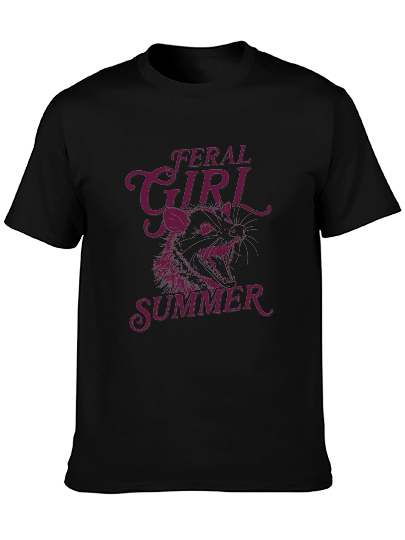 Feral Girl Summer Graphic Tee - Black