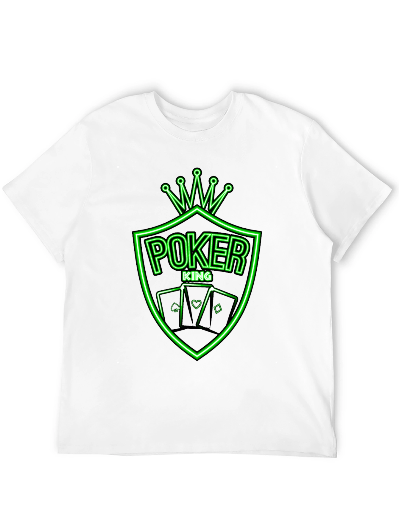 Poker King Neon Graphic Tee - Black