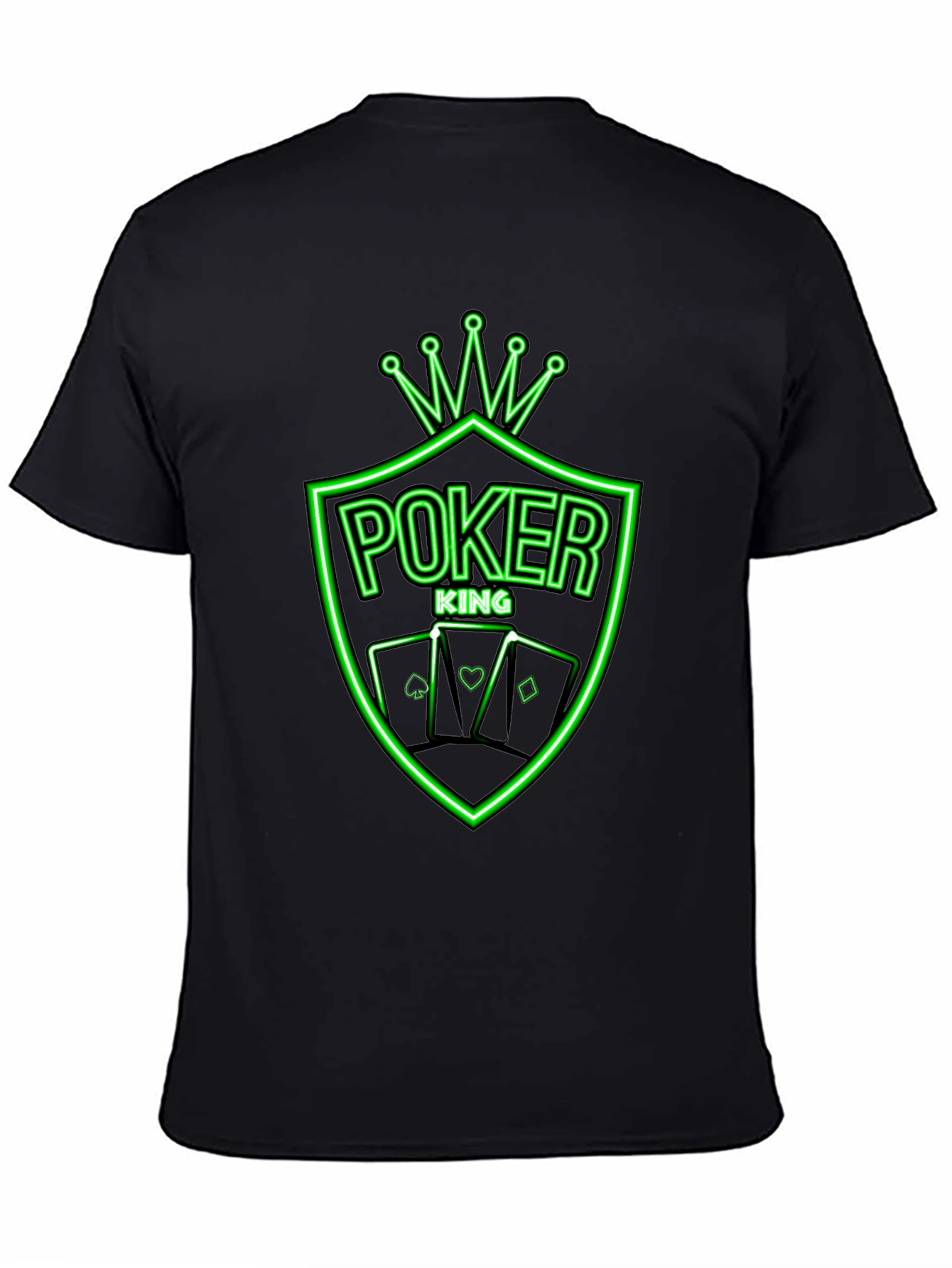 Poker King Neon Graphic Tee - Black
