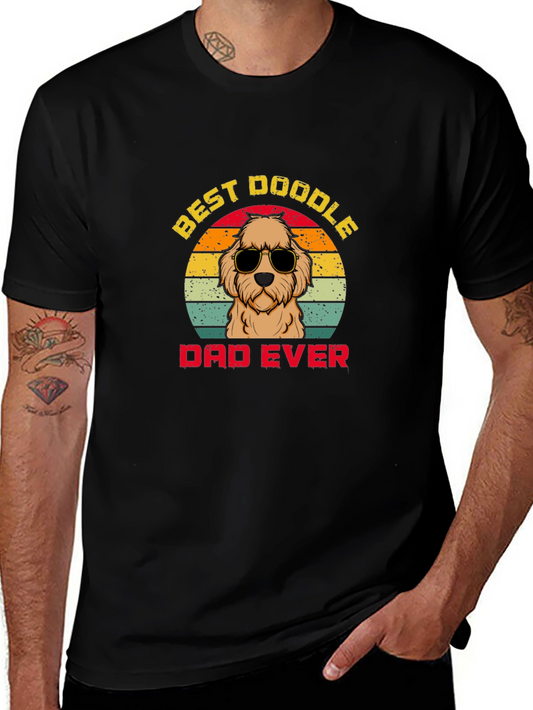 Best Doodle Dad Ever T-Shirt | Retro Dog Tee