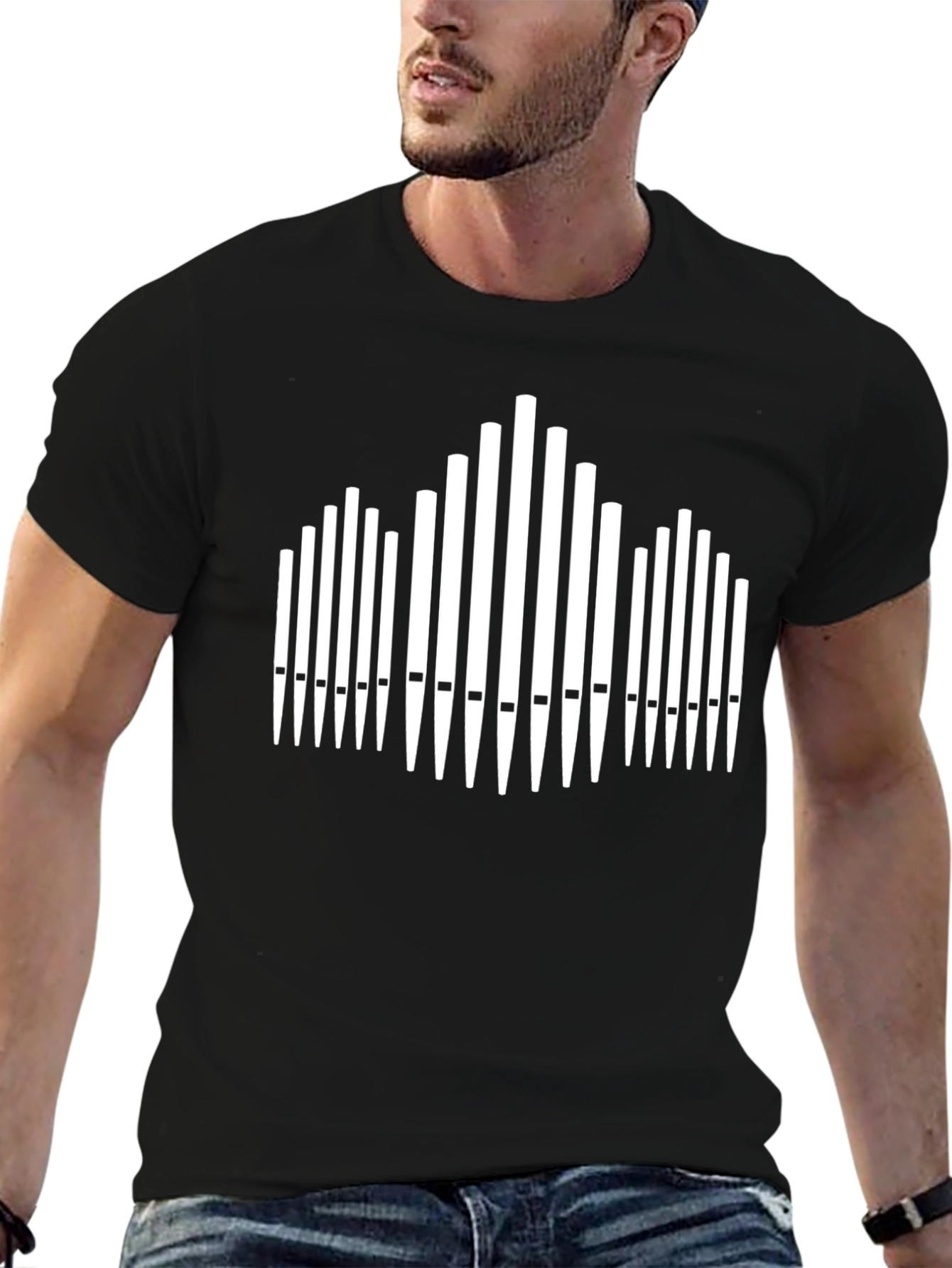 Organ Pipe T-Shirt - Black Musical Tee