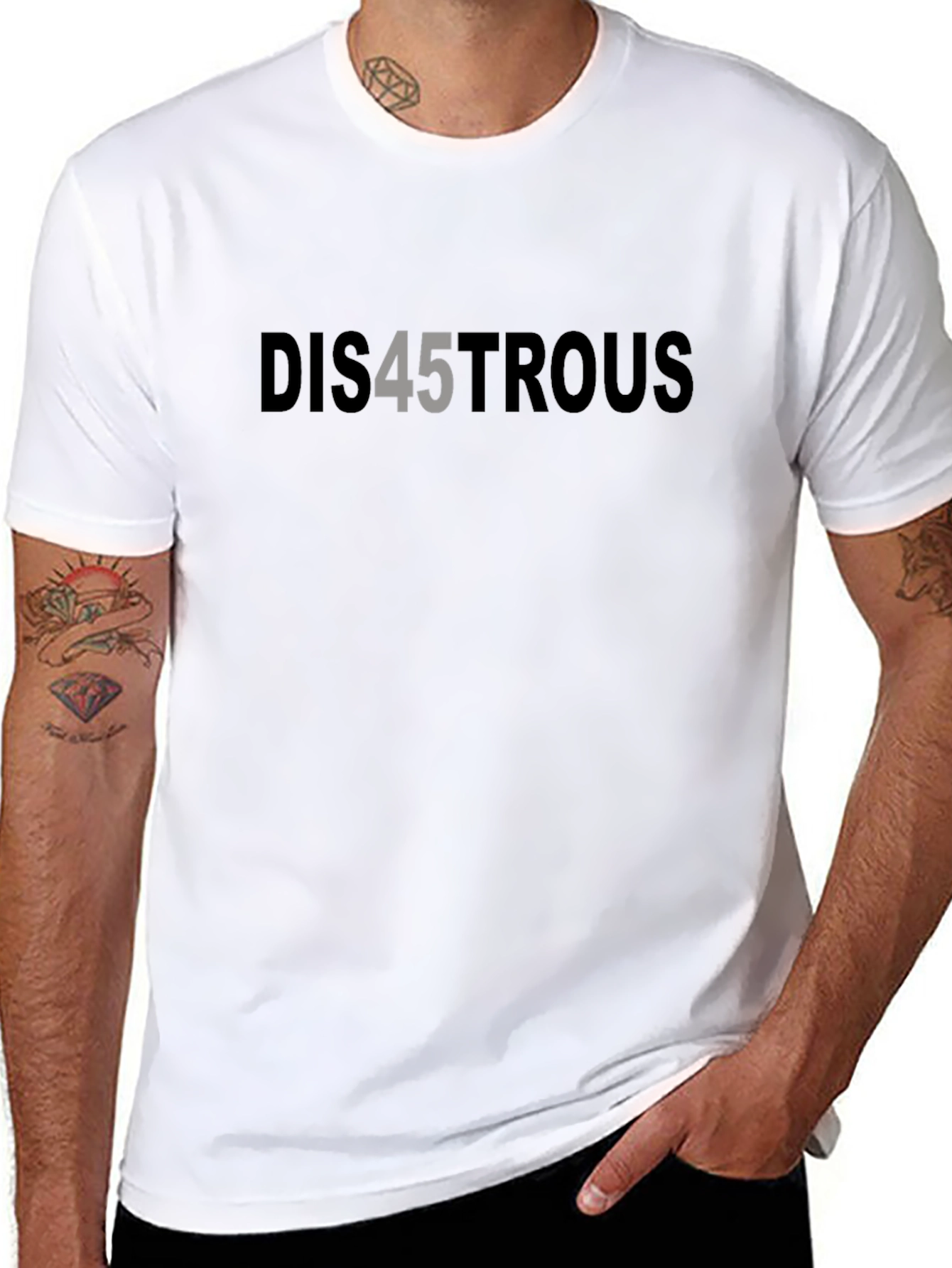 Dis45trous Graphic Tee - Political Statement T-Shirt