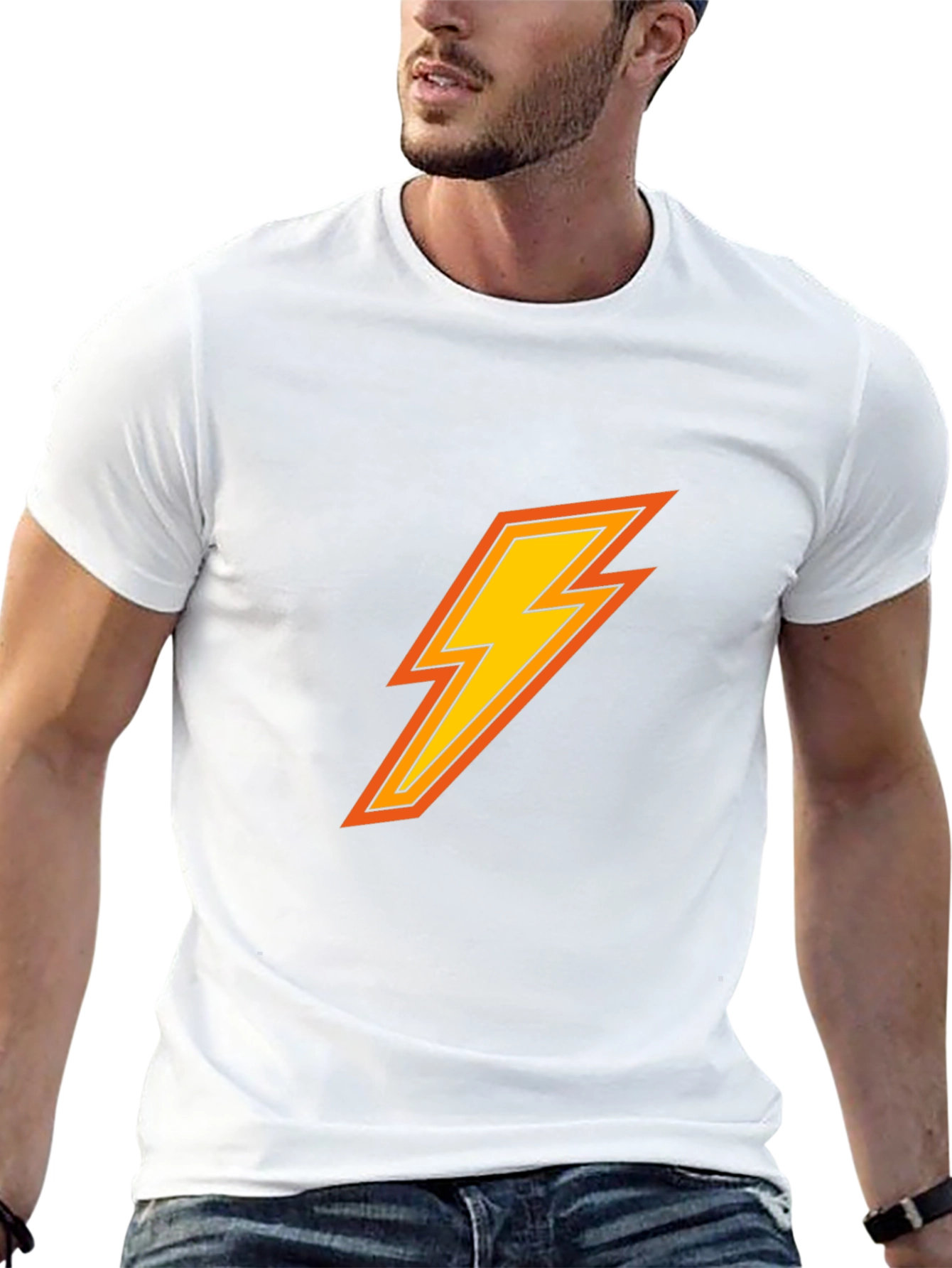 Lightning Bolt Graphic Black T-Shirt