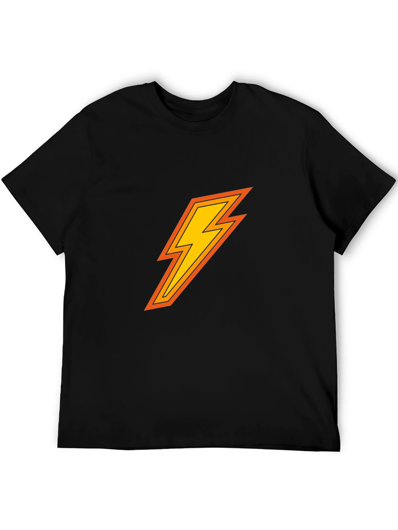 Lightning Bolt Graphic Black T-Shirt