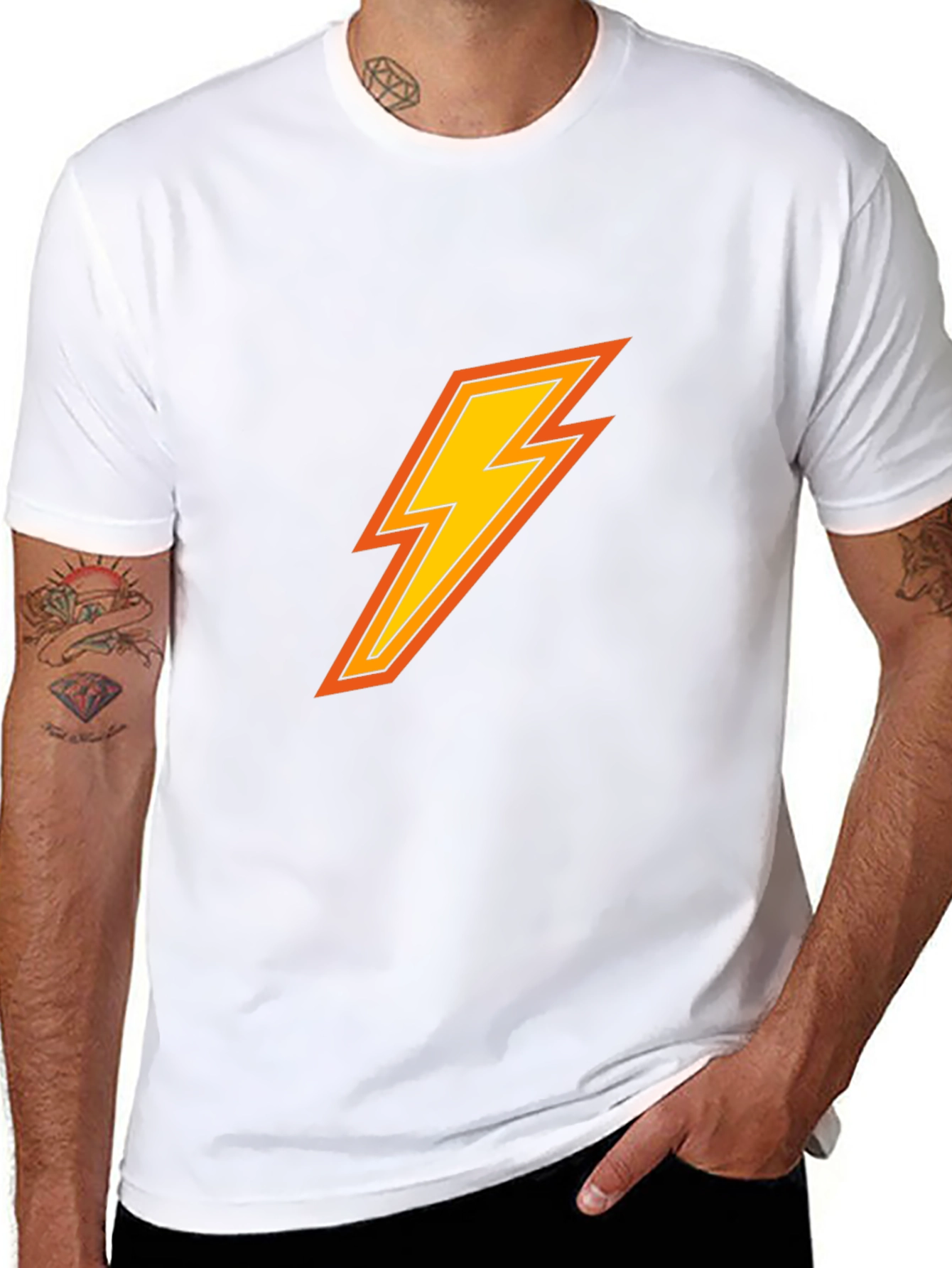 Lightning Bolt Graphic Black T-Shirt
