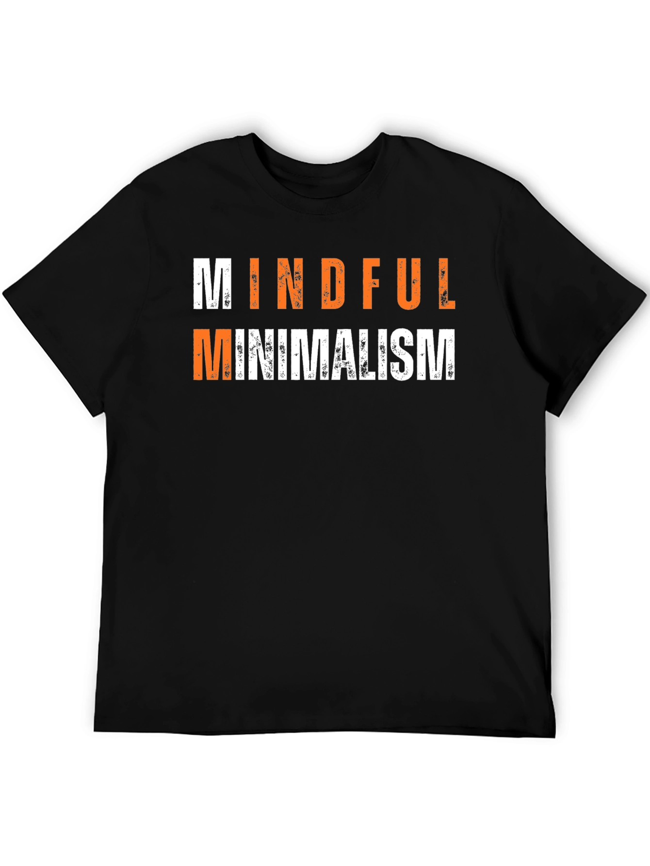 Mindful Minimalism Graphic Tee - Black Unisex T-Shirt