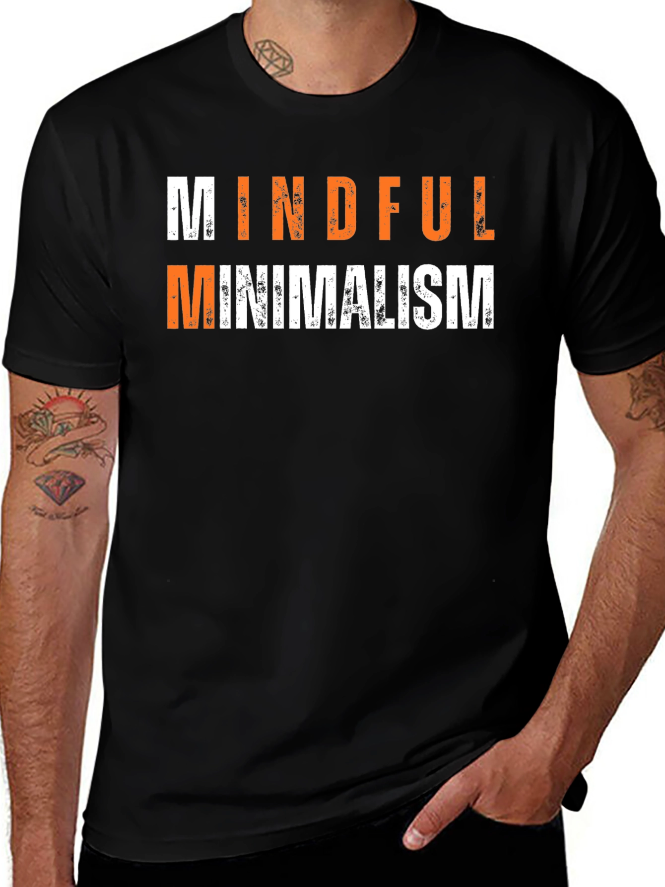 Mindful Minimalism Graphic Tee - Black Unisex T-Shirt