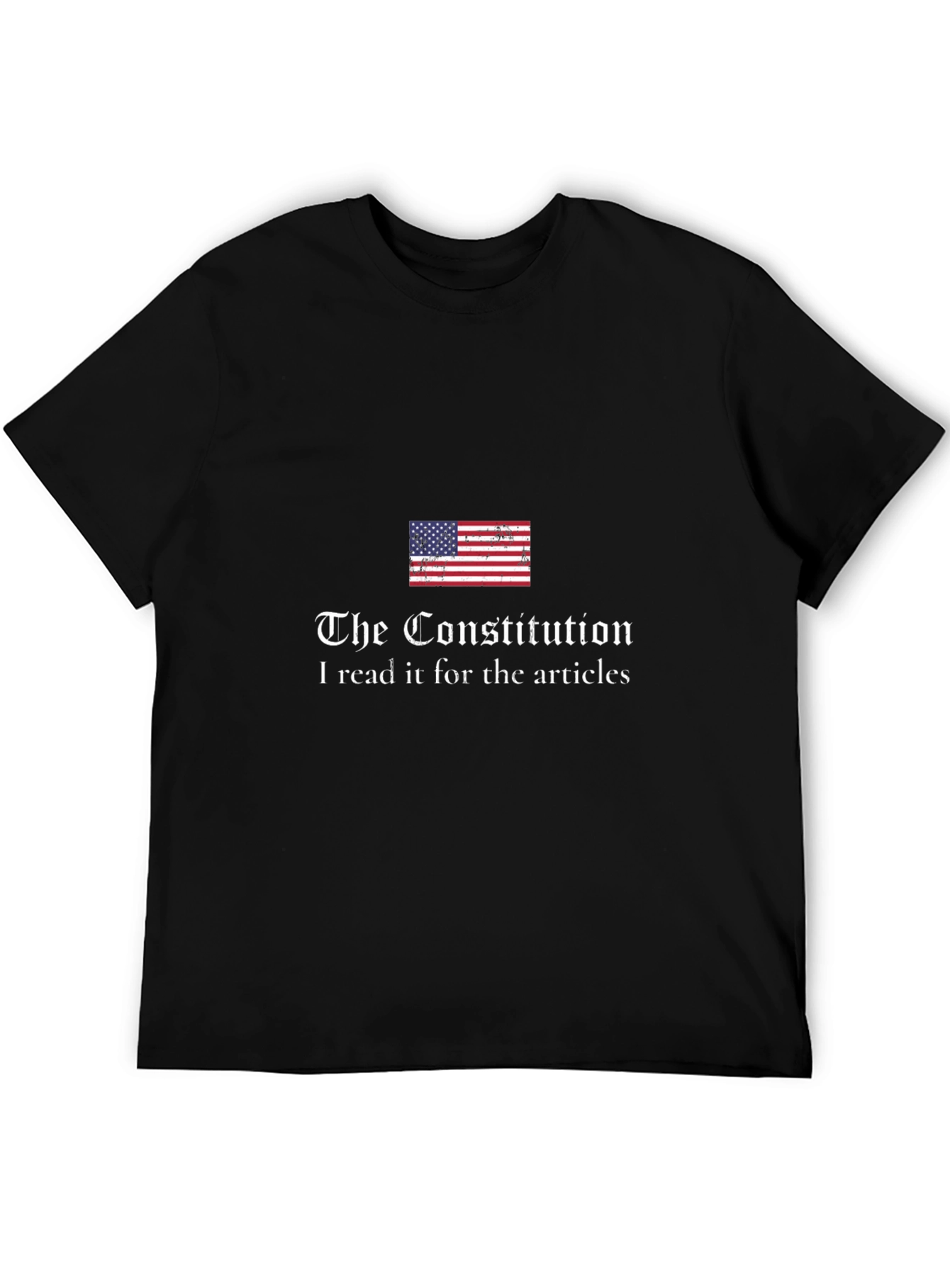 Constitution Articles T-Shirt - Patriotic Black Tee