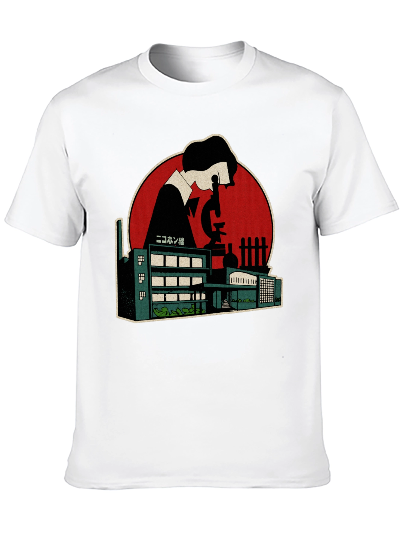 Scientist Factory Graphic Tee - Black Cotton Blend