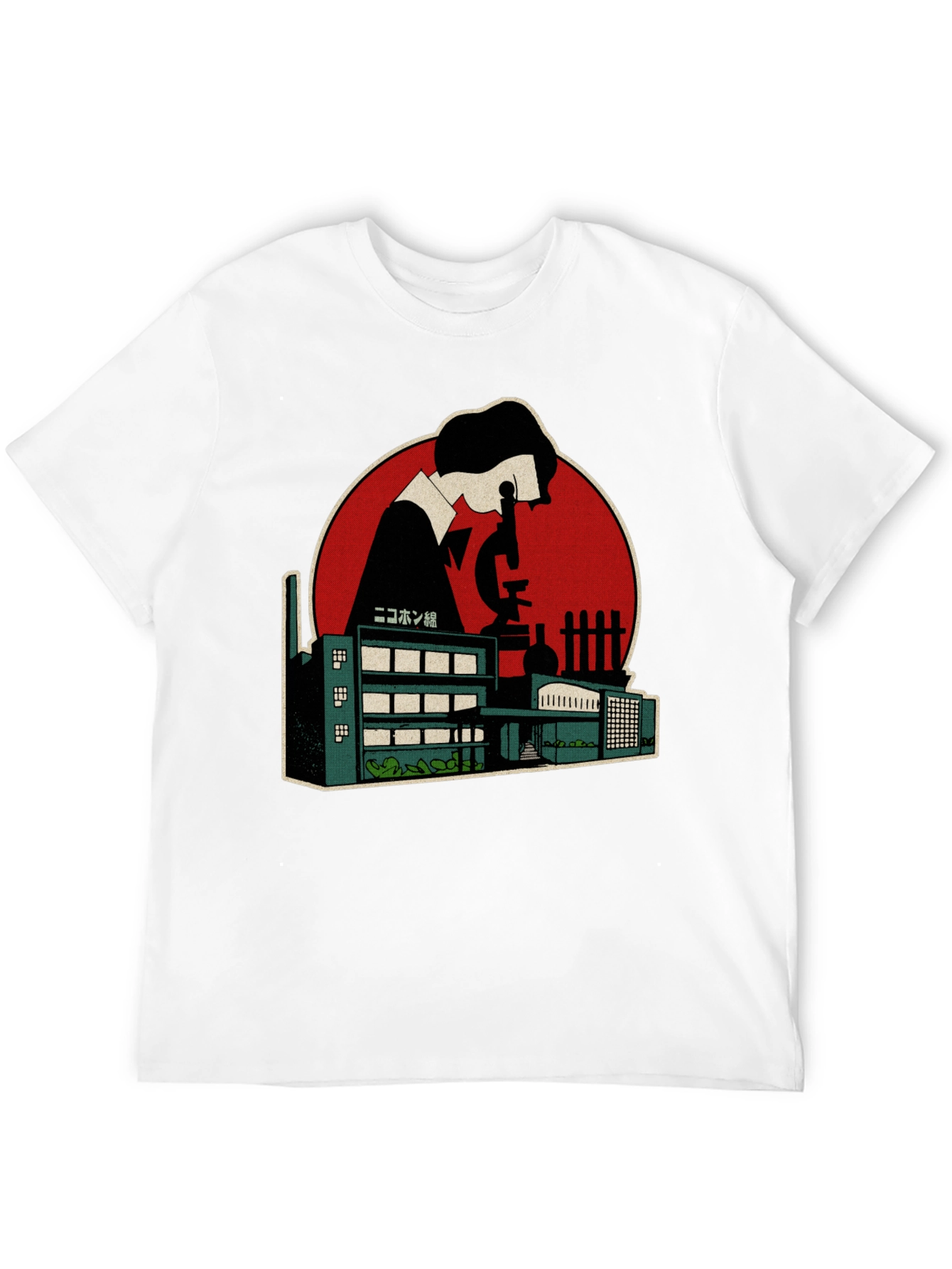 Scientist Factory Graphic Tee - Black Cotton Blend