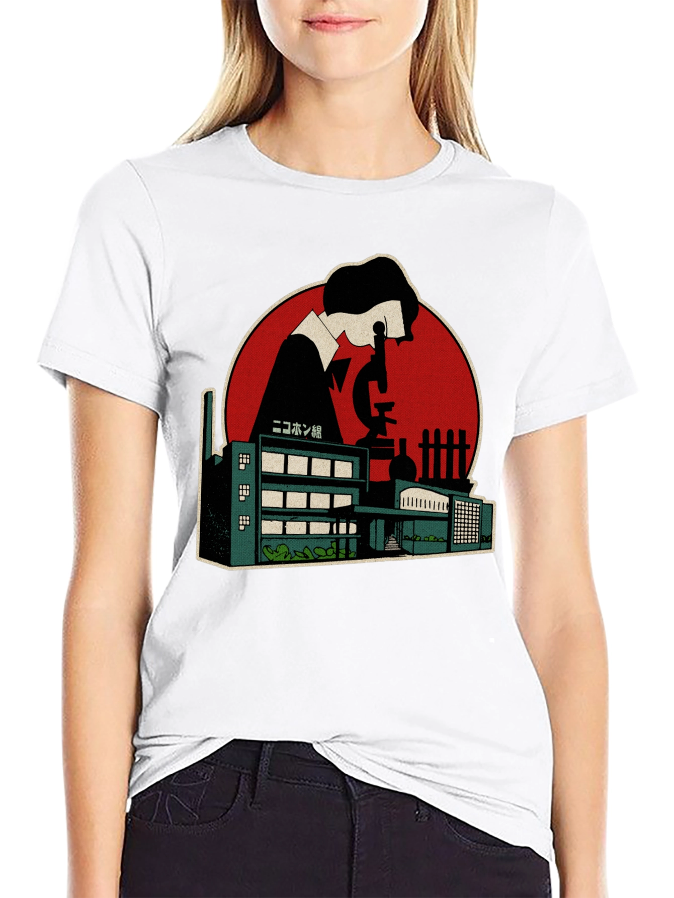Scientist Factory Graphic Tee - Black Cotton Blend