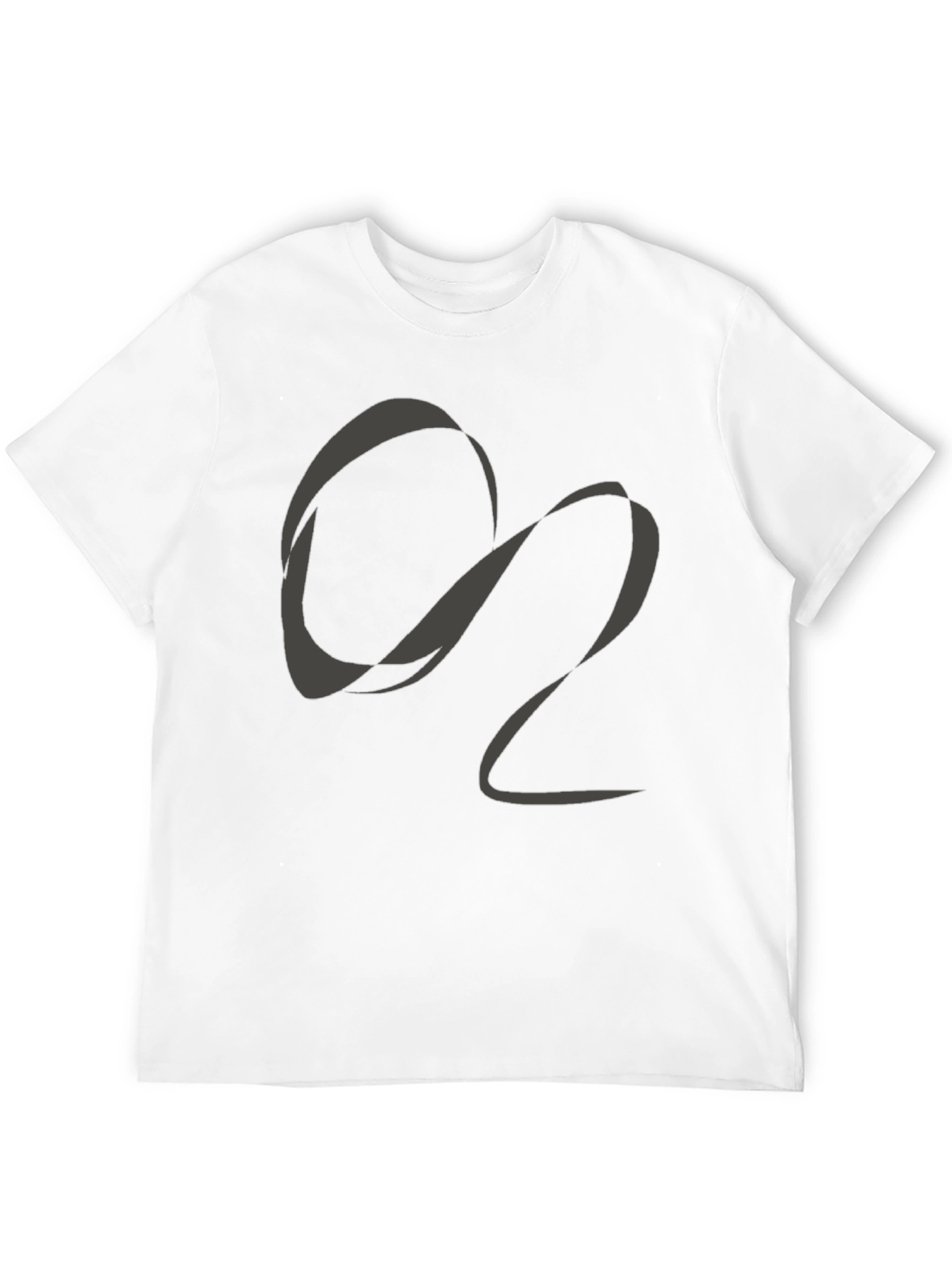 Abstract O2 Graphic Print Black T-Shirt