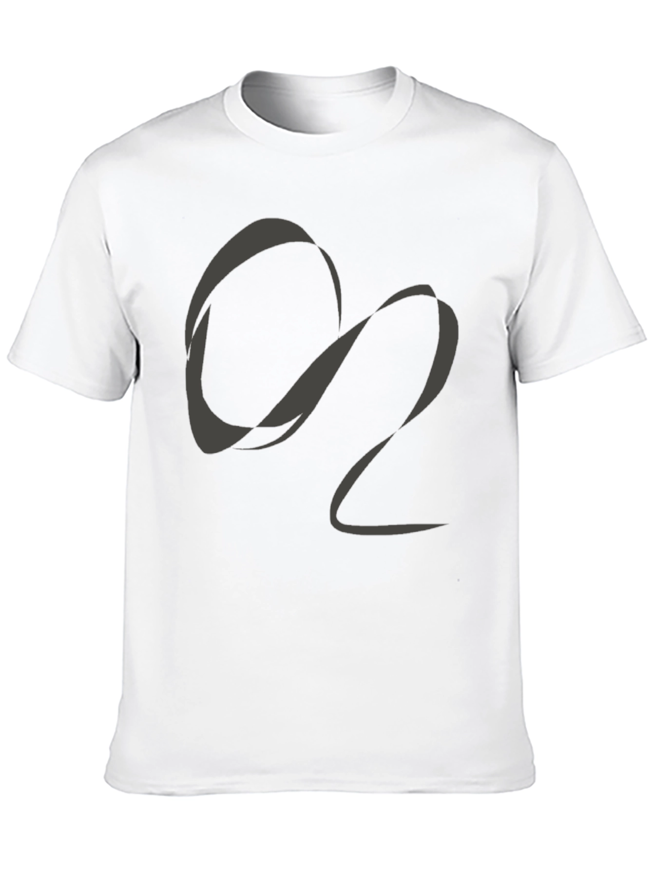 Abstract O2 Graphic Print Black T-Shirt