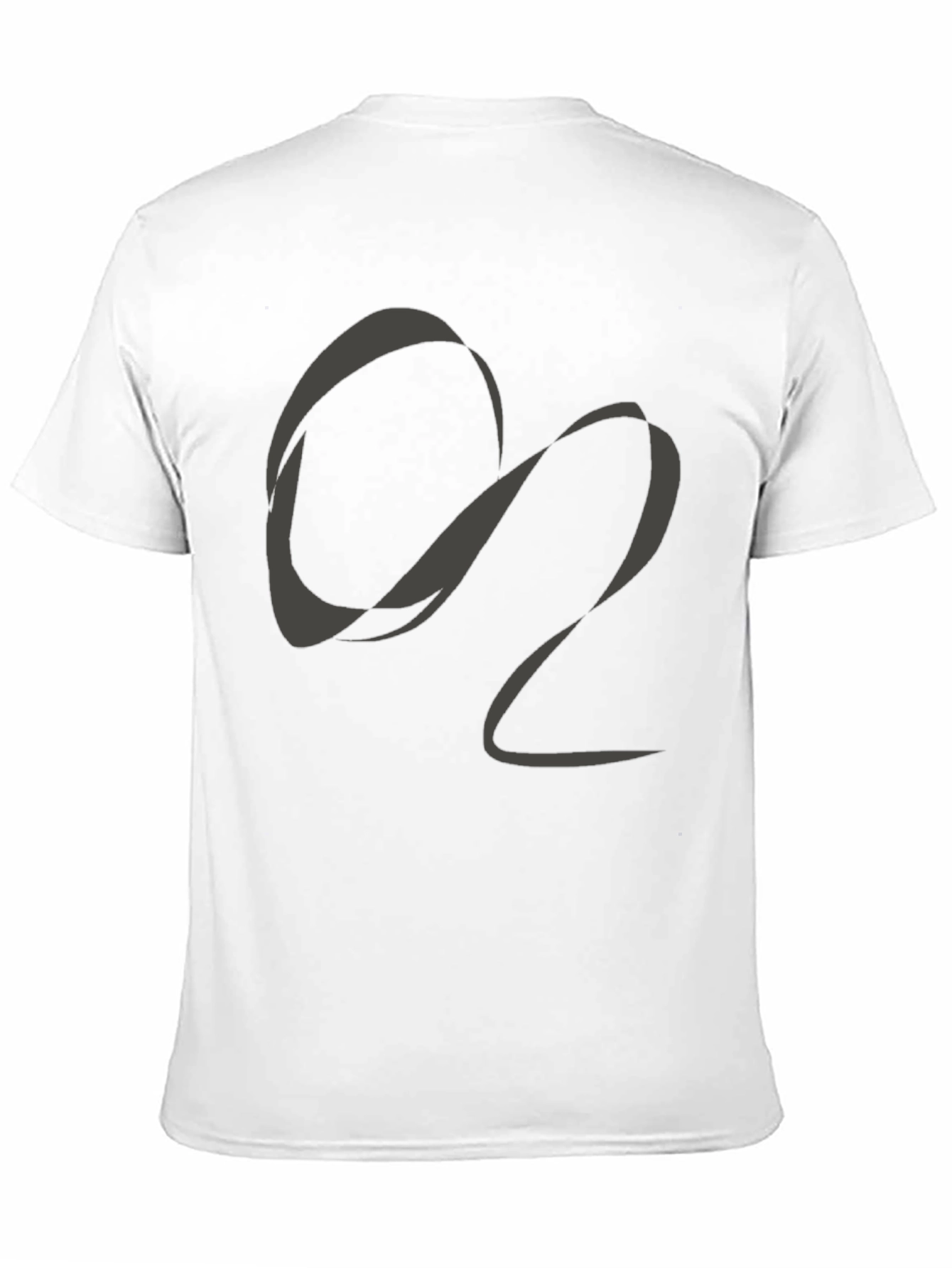 Abstract O2 Graphic Print Black T-Shirt