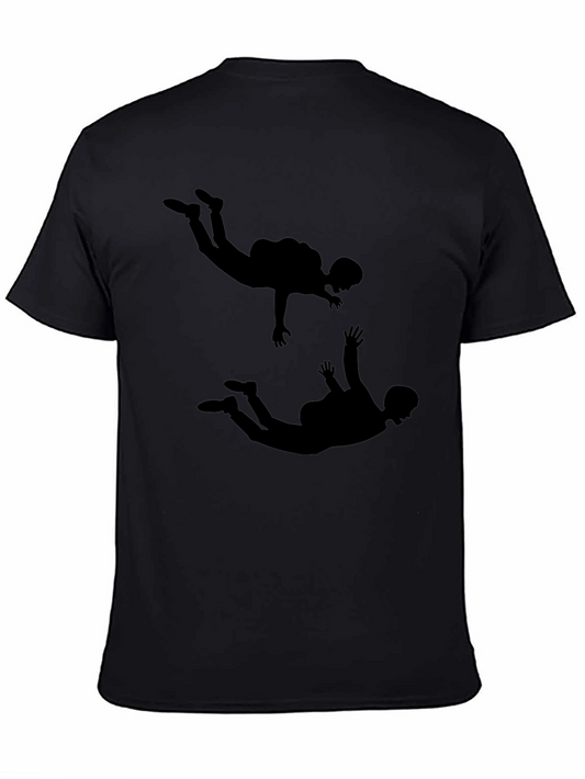 Skydiver Silhouette Graphic Tee - Classic Black T-Shirt