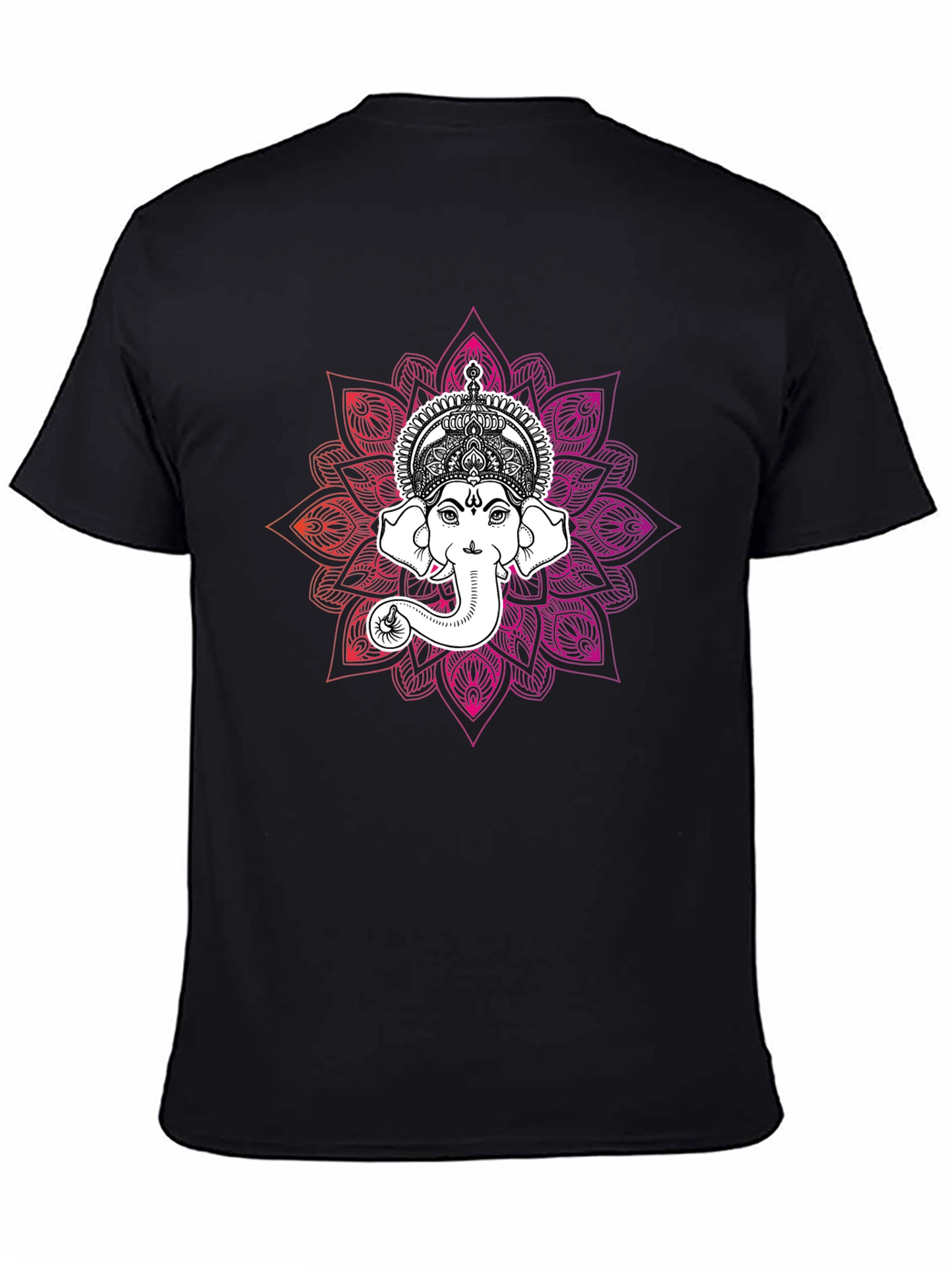 Ganesh Mandala Graphic T-Shirt - Black
