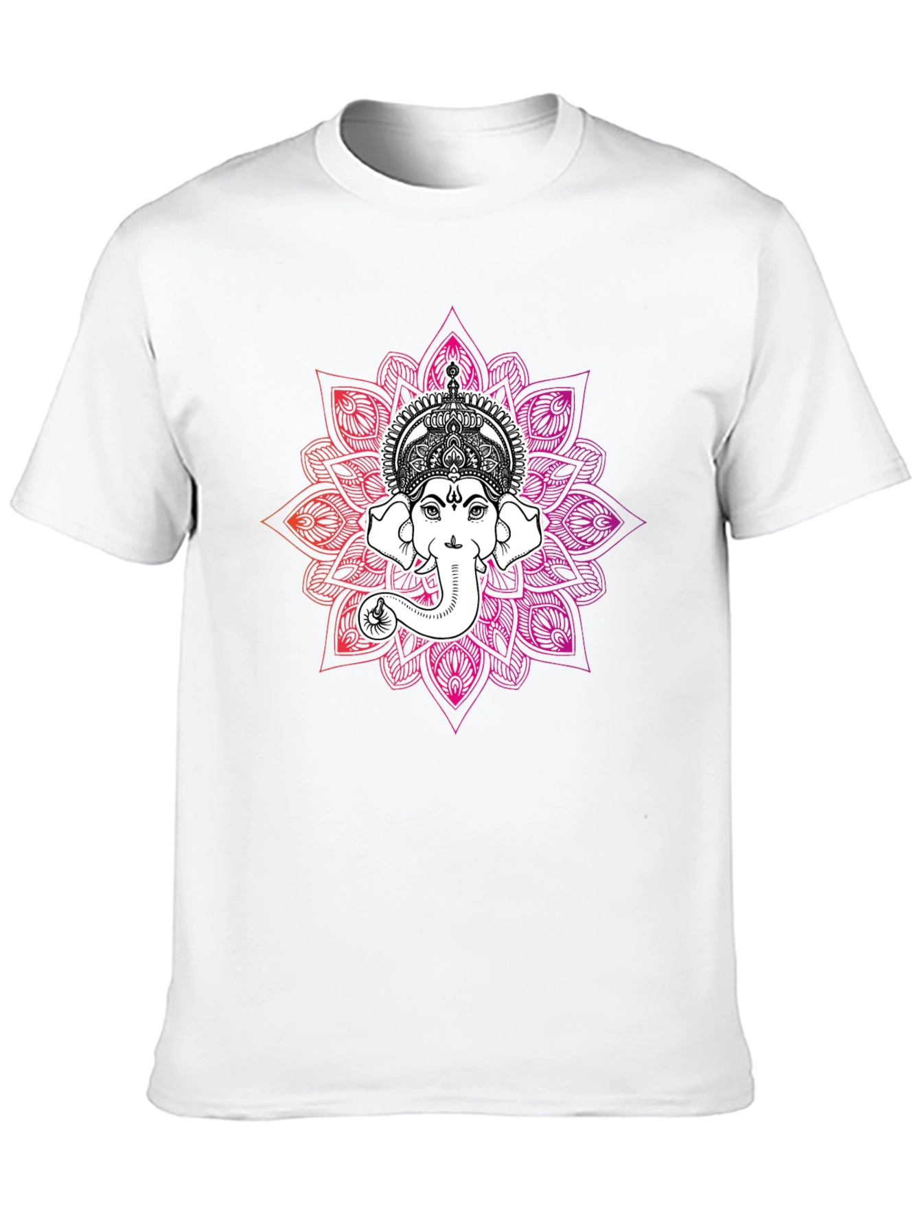 Ganesh Mandala Graphic T-Shirt - Black