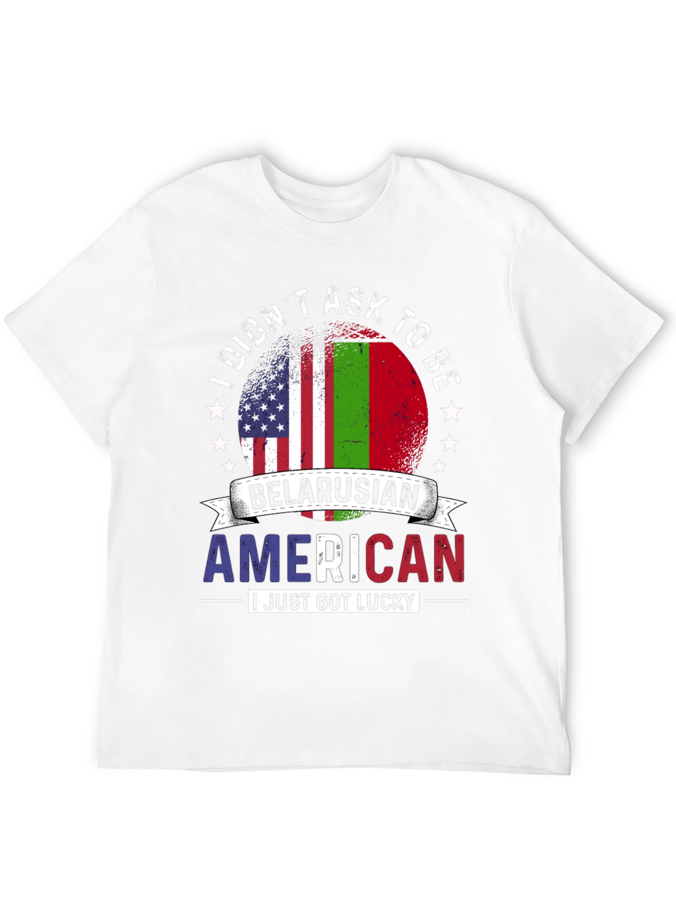 Belarusian American Flag T-Shirt Lucky Patriotic Tee