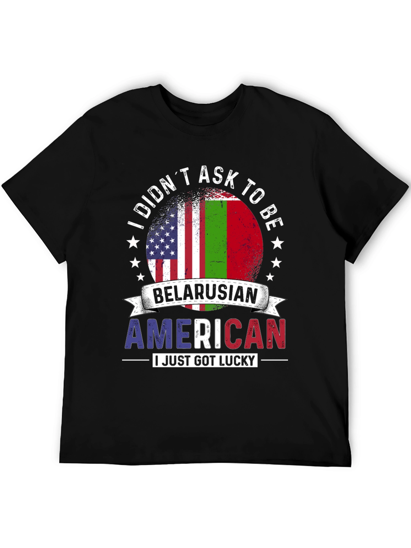 Belarusian American Flag T-Shirt Lucky Patriotic Tee