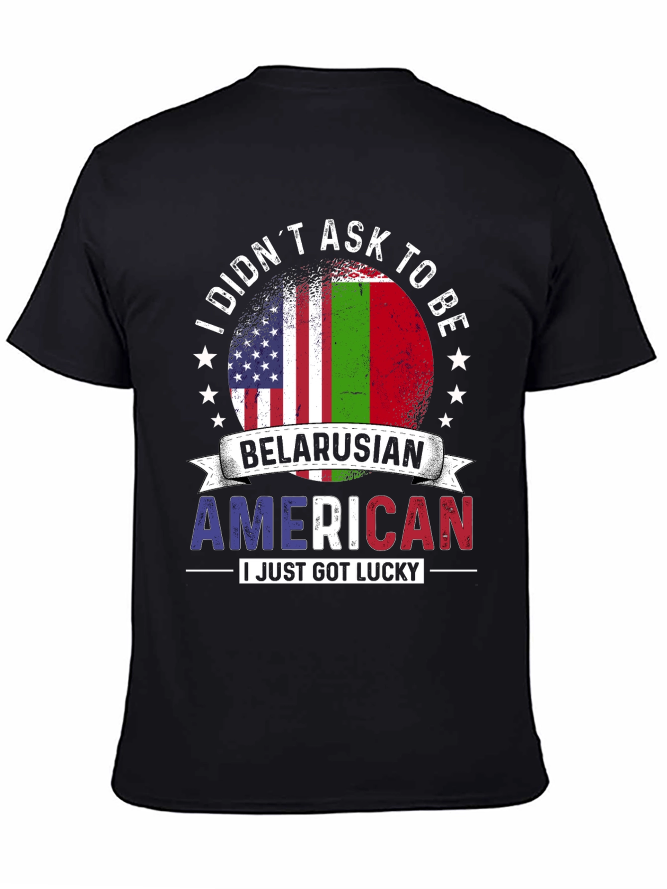 Belarusian American Flag T-Shirt Lucky Patriotic Tee