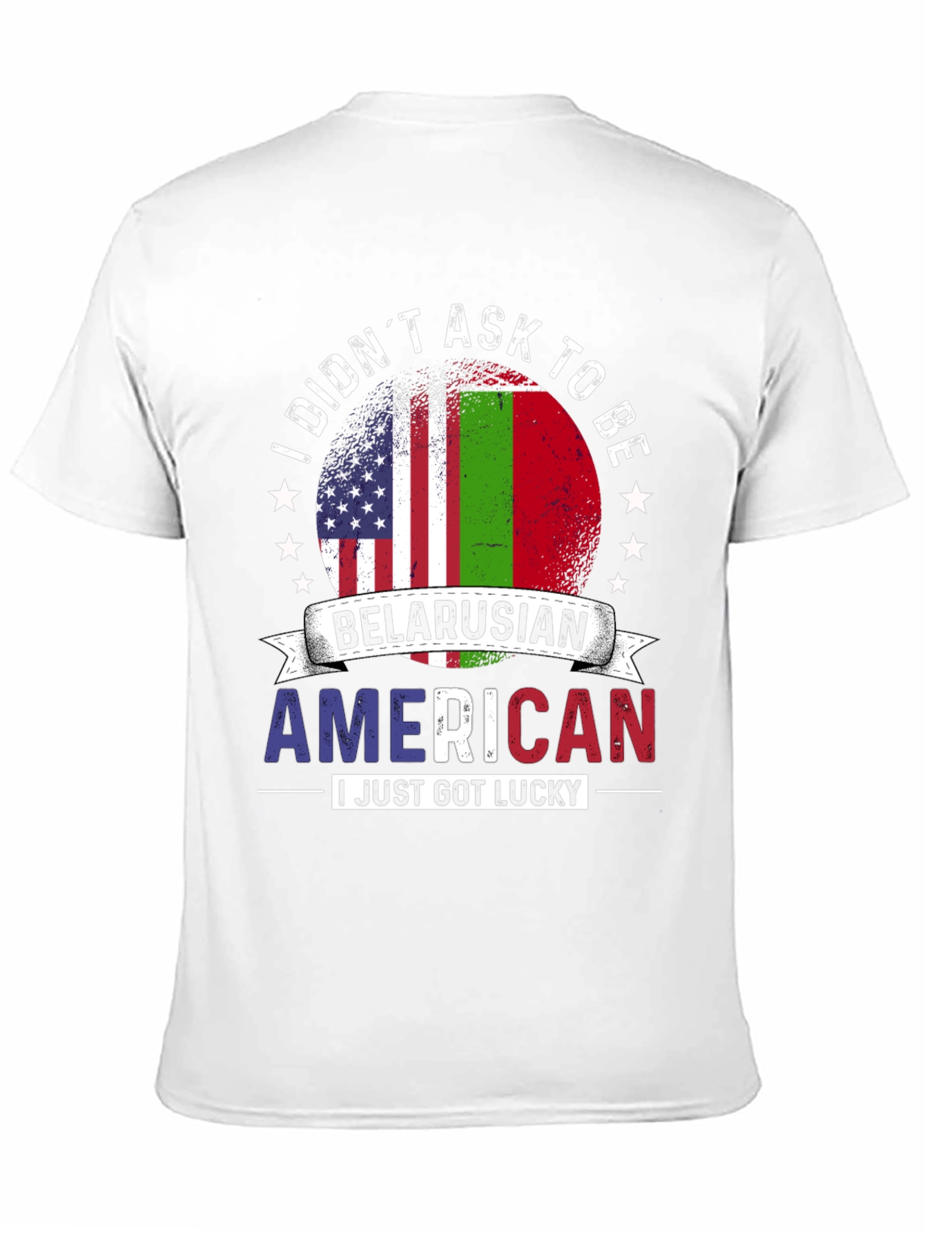 Belarusian American Flag T-Shirt Lucky Patriotic Tee