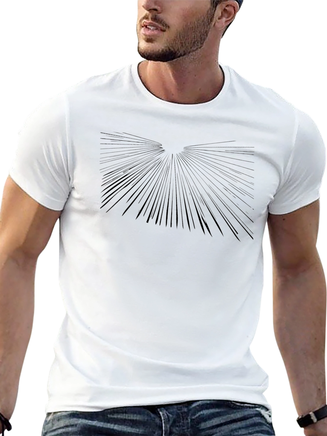 Abstract Burst Black Tee | Modern Graphic T-Shirt
