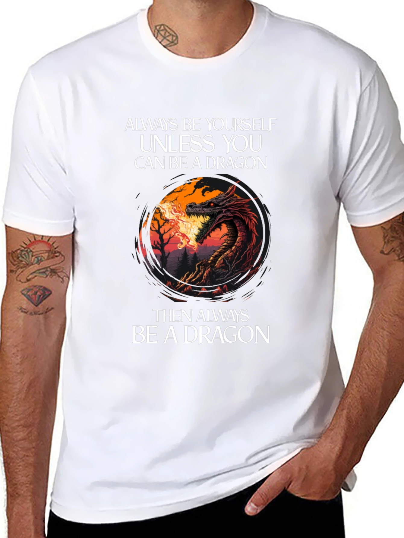 Dragon Graphic T-Shirt - Always Be Yourself