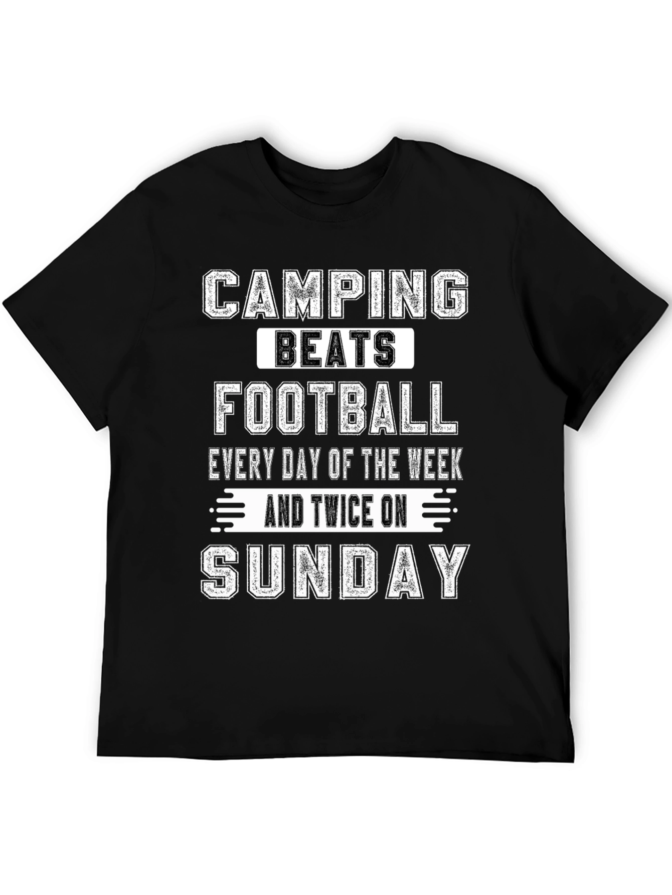 Camping Beats Football T-Shirt