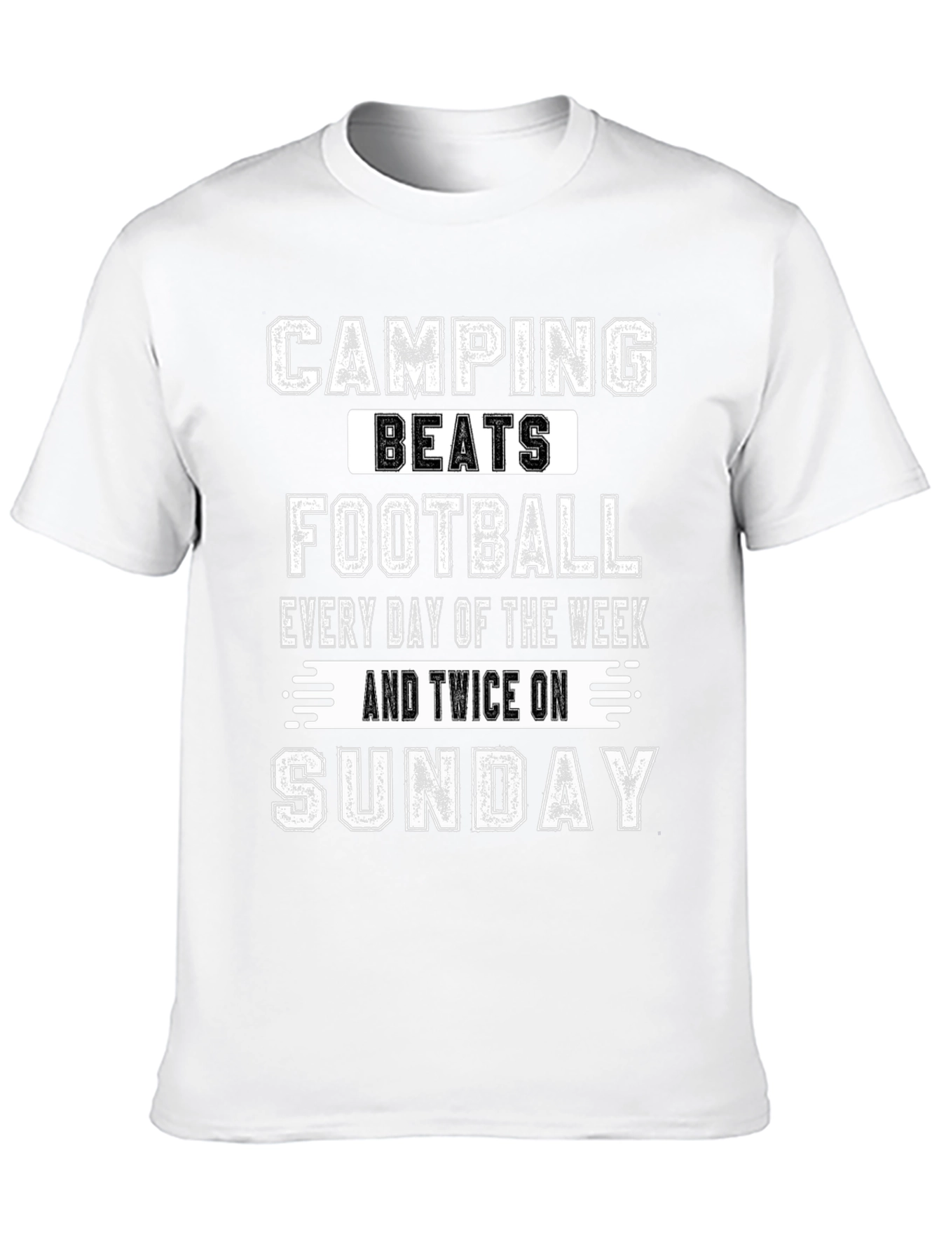 Camping Beats Football T-Shirt