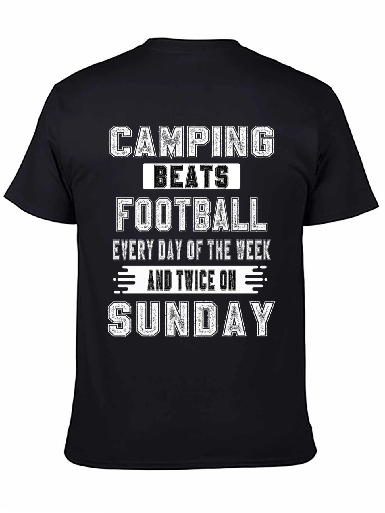 Camping Beats Football T-Shirt