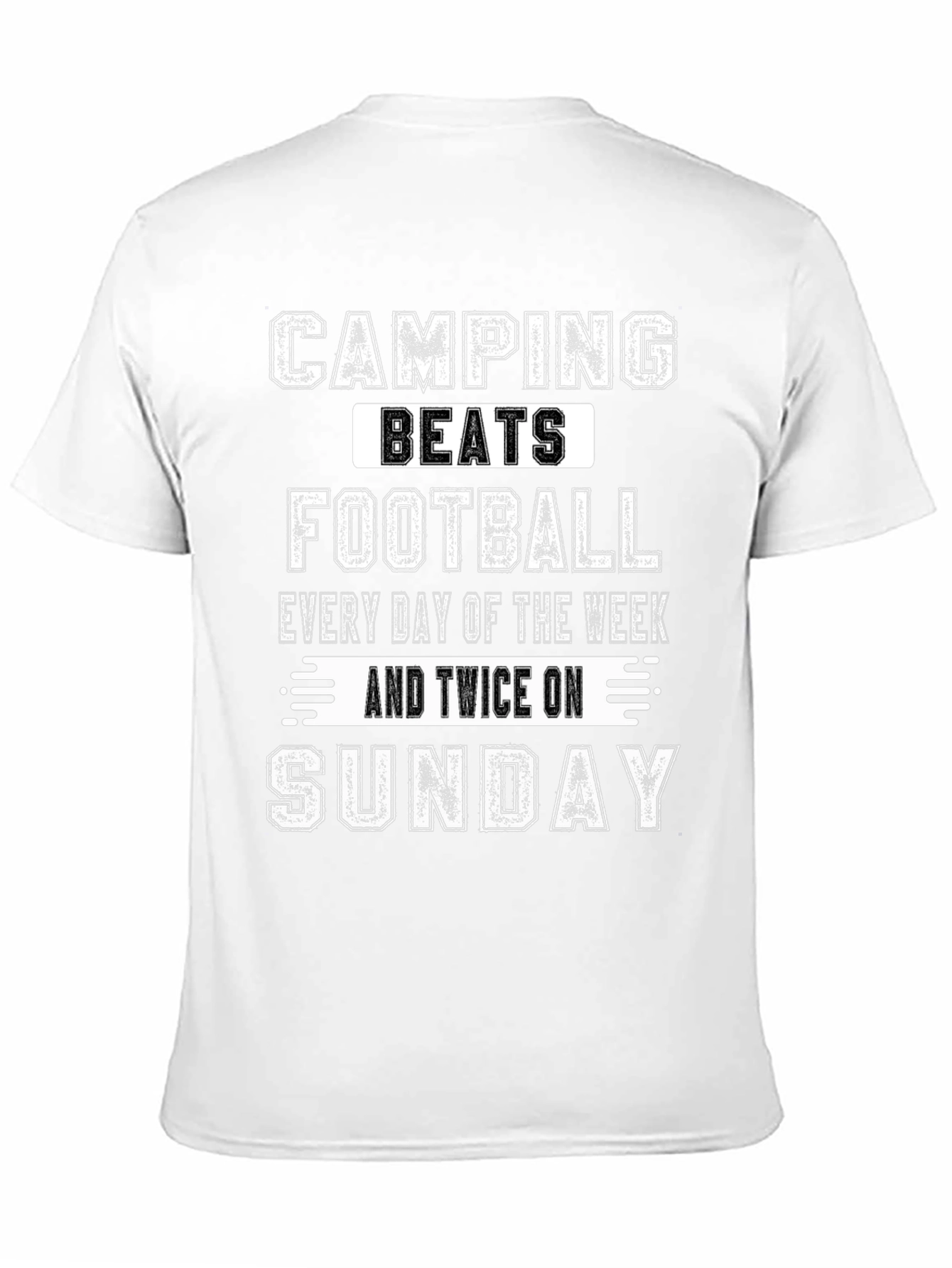 Camping Beats Football T-Shirt