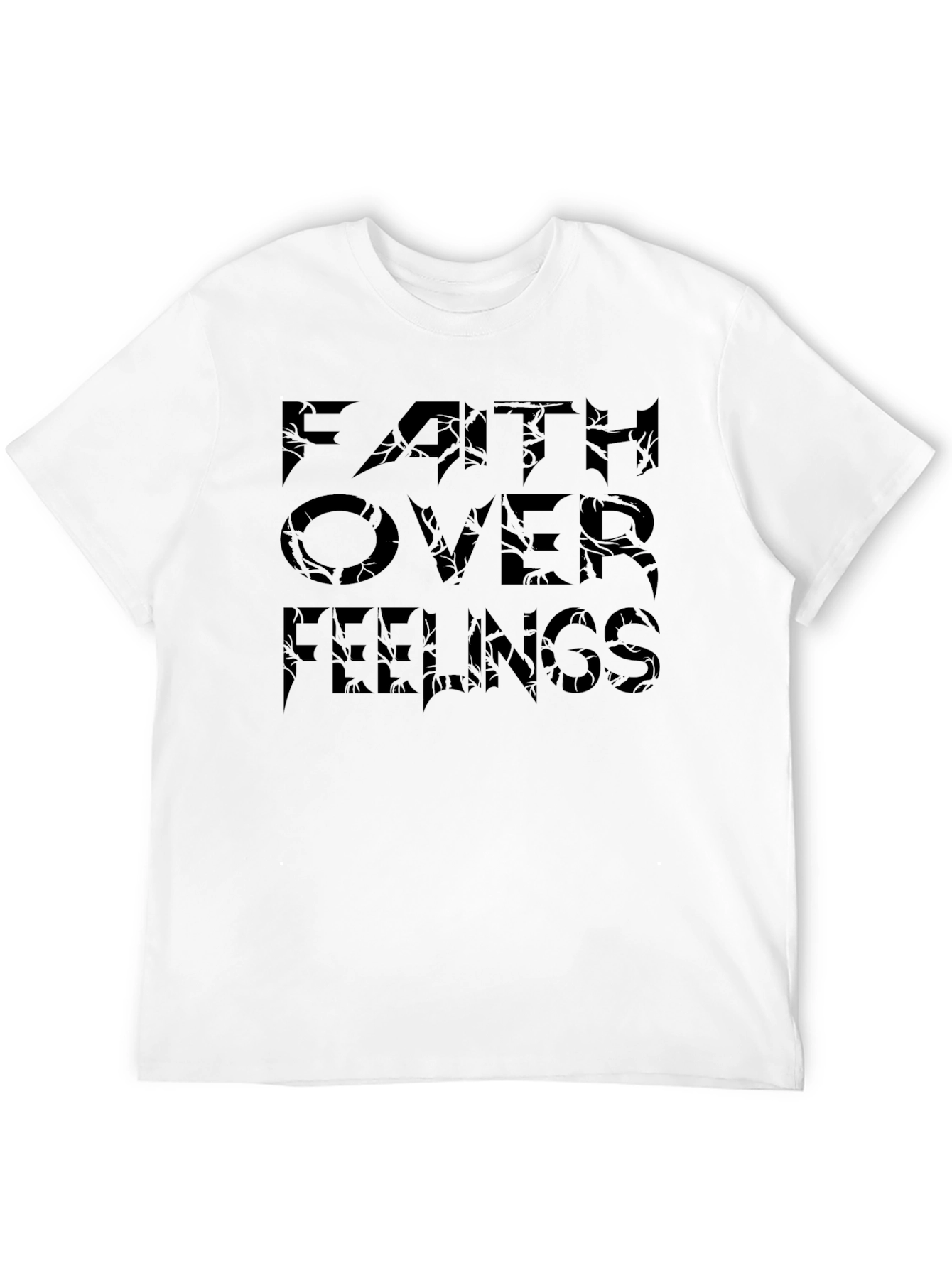 Faith Over Feelings Graphic Tee - Black